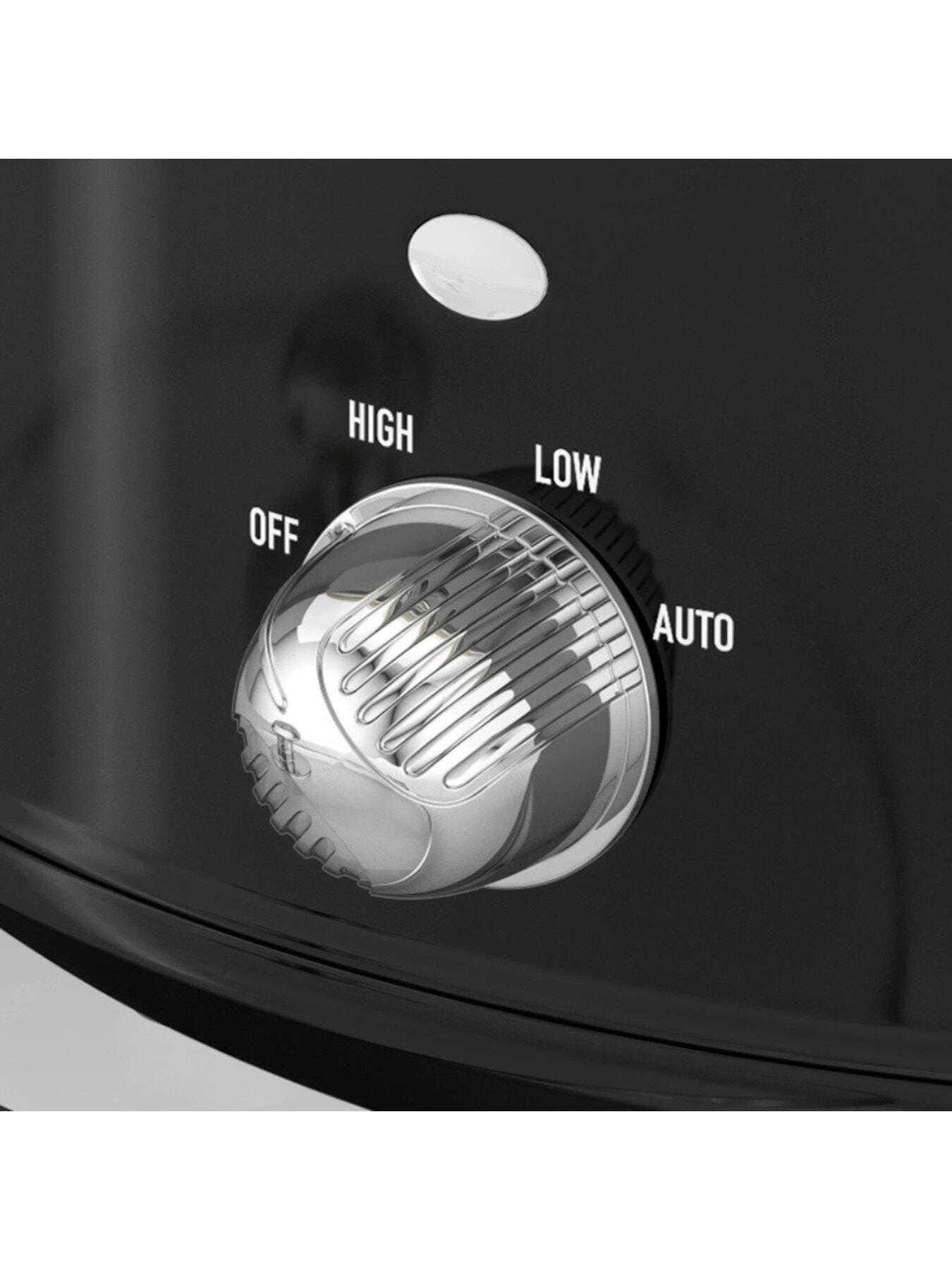 Swan SF17021BN Retro Slow Cooker with 3 Temperature Settings, Keep Warm