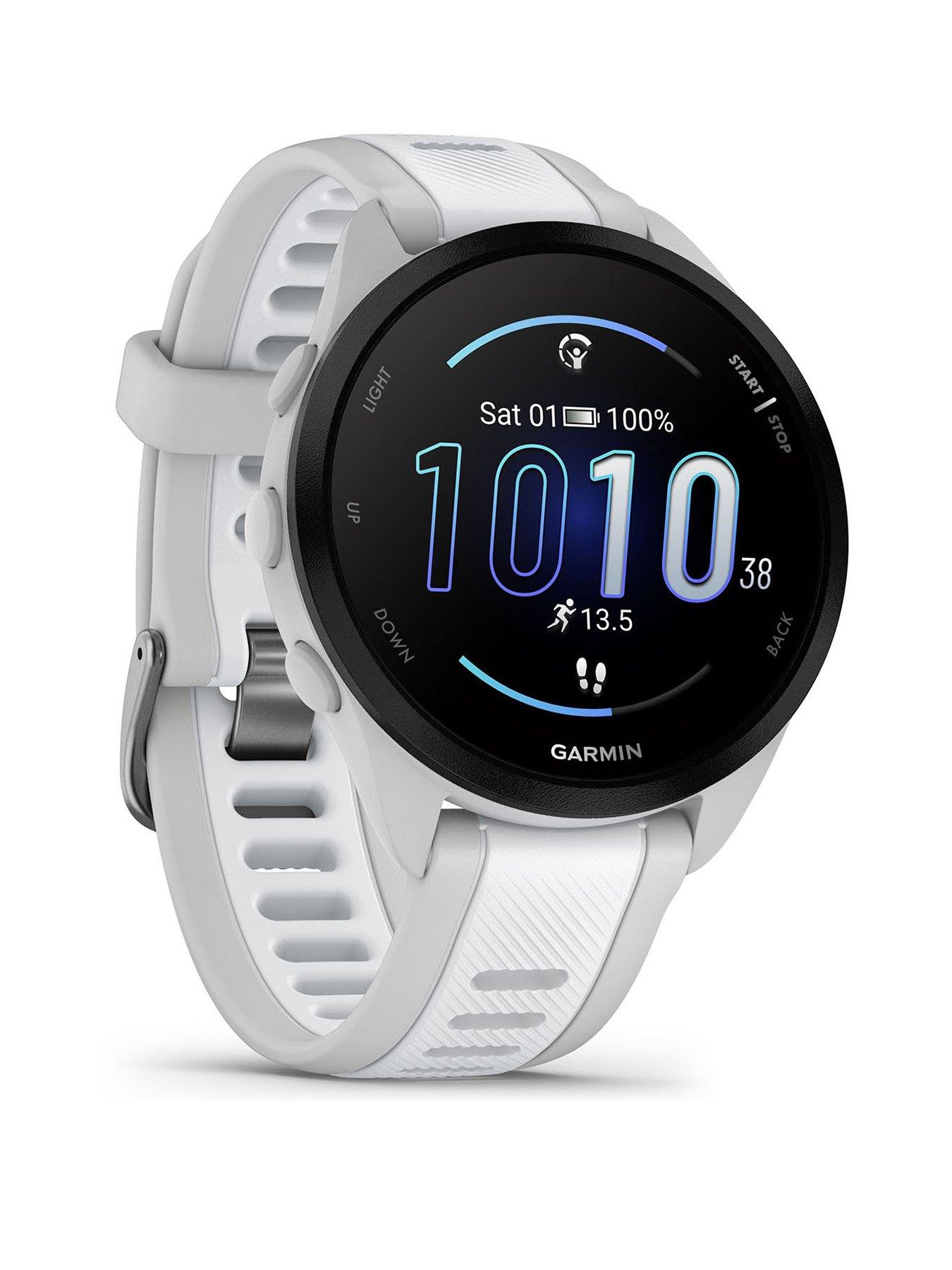 undefined Forerunner 165, GPS Running Smartwatch - Black/Slate Grey, WW