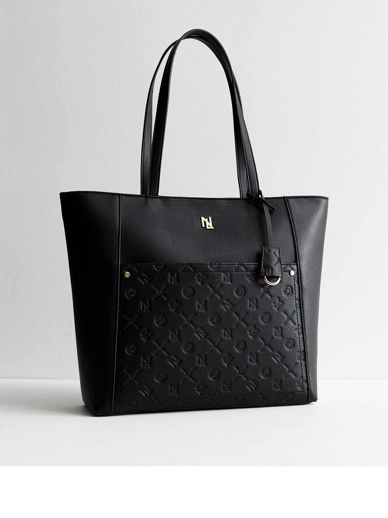 Black Debossed Tote Bag