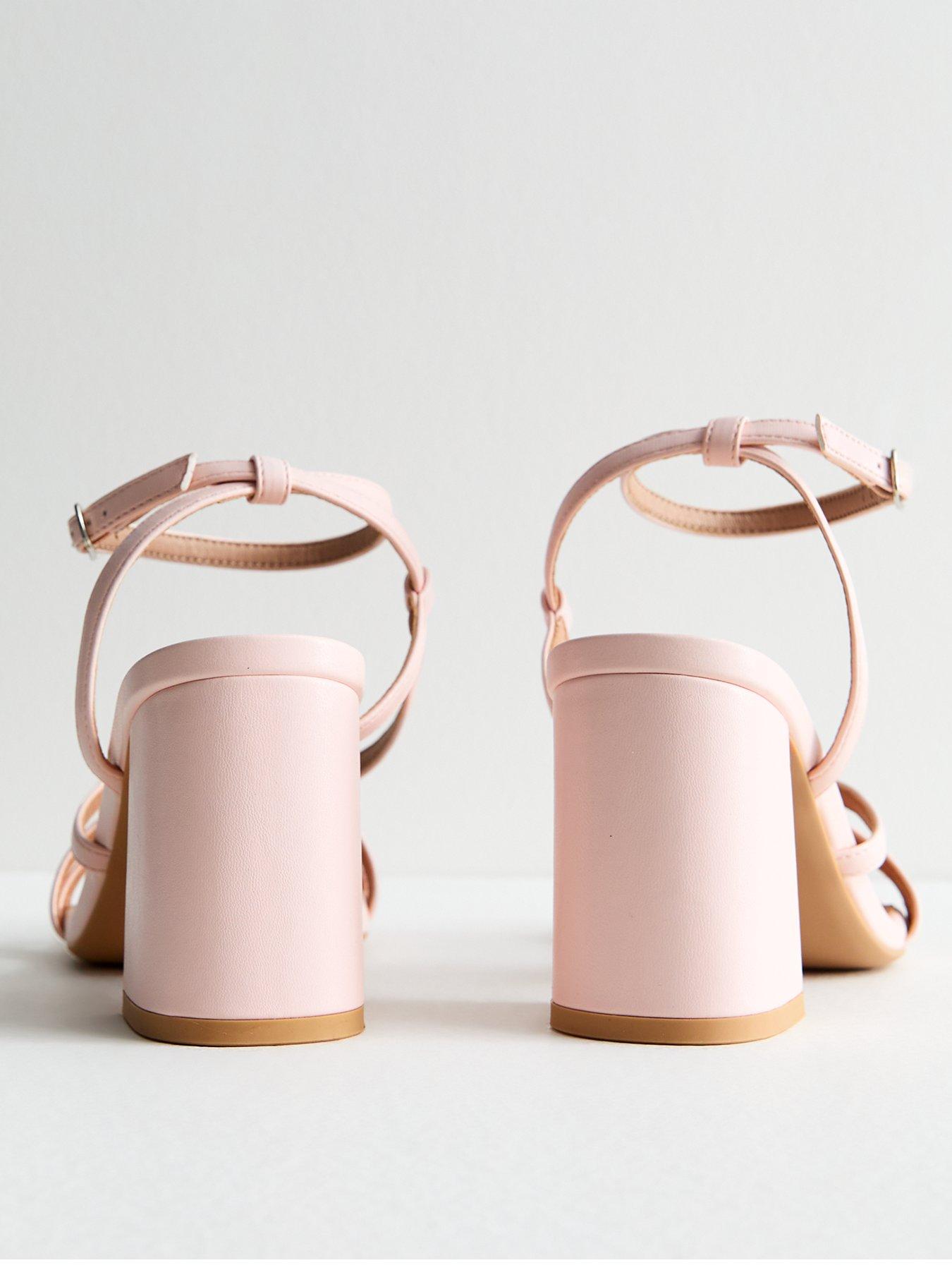 New look pink heeled sandals best sale