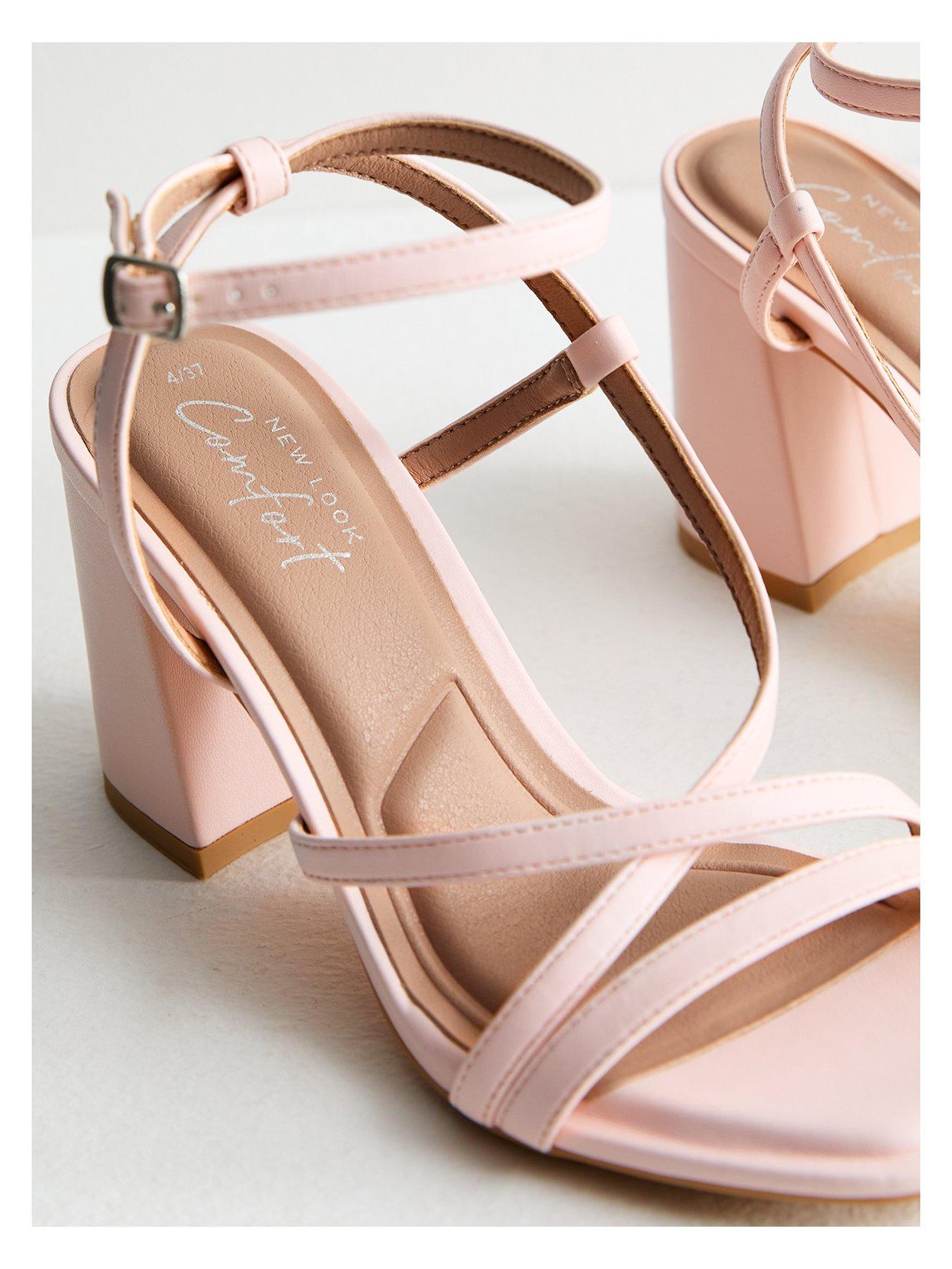 Dusky pink heeled sandals hotsell