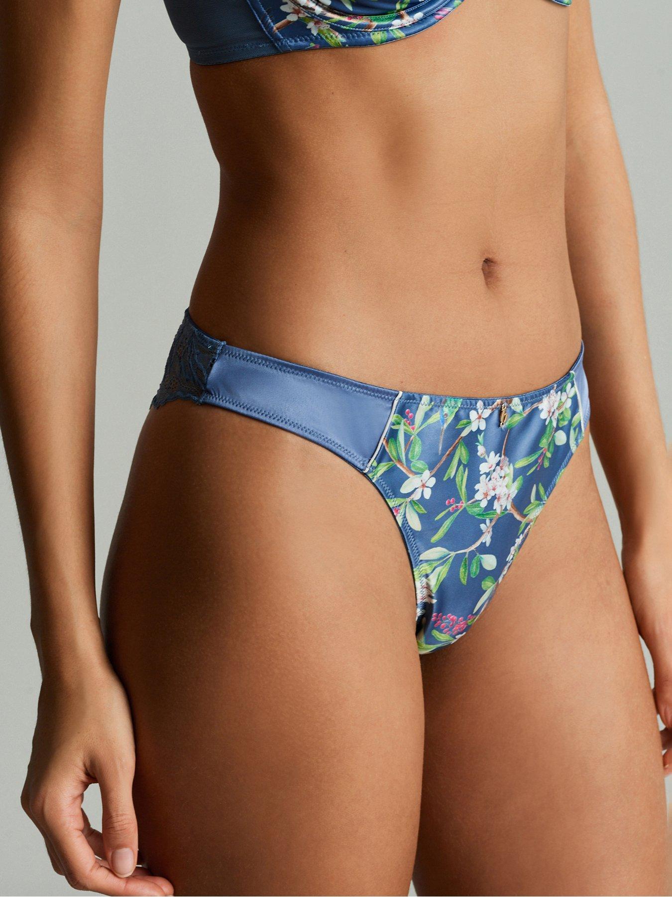 undefined B By Baker Bird Printed Brazillian Briefs - Charcoal