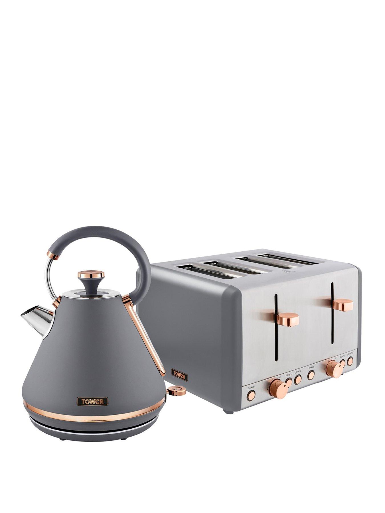 Image 1 of 7 of Tower Cavaletto Kettle &amp; 4-Slice Toaster Twin Pack -&nbsp;Grey