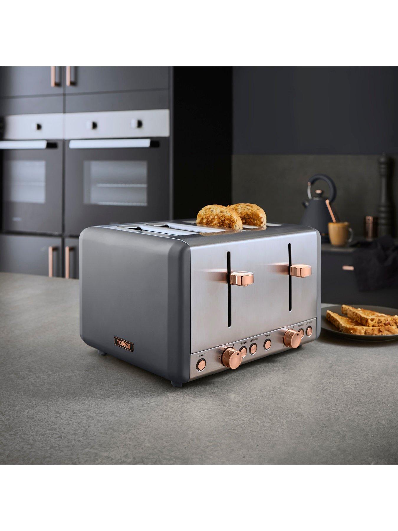 Image 2 of 7 of Tower Cavaletto Kettle &amp; 4-Slice Toaster Twin Pack -&nbsp;Grey