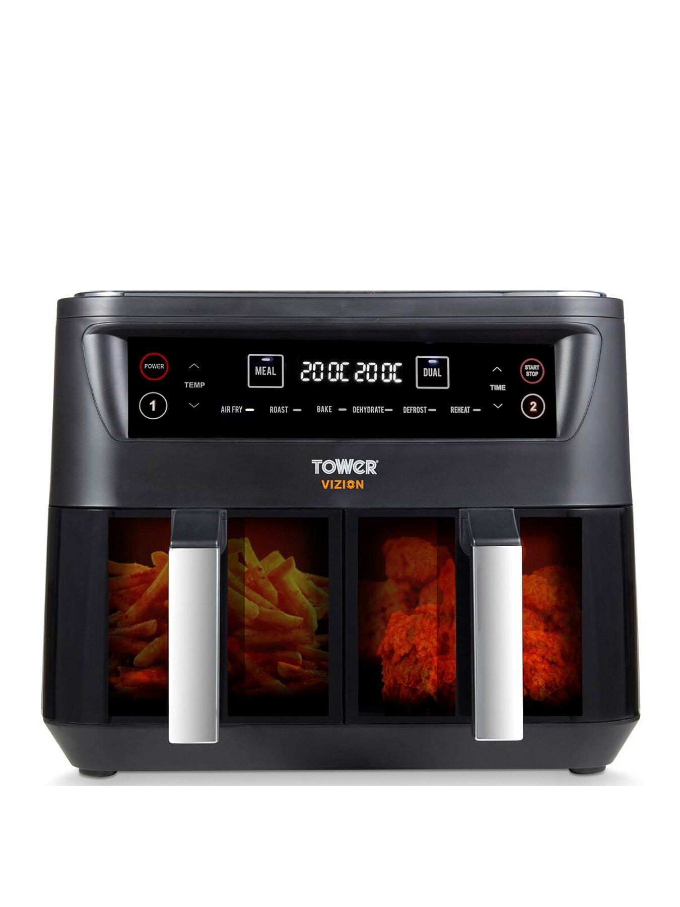 Tower T17104 Vortx Vizion 8L Dual Basket Air Fryer With Digital Control ...