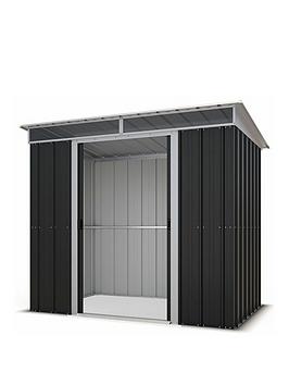 Product photograph of Yardmaster 8ft X 5ft Toplight Pent Roof Metal Shed from very.co.uk