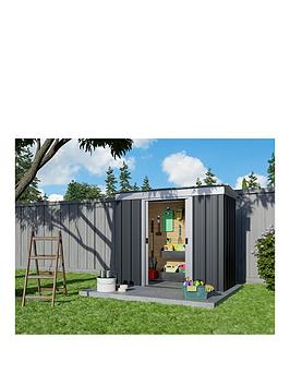Product photograph of Yardmaster 6ft X 4ft Castleton Pent Roof Metal Shed from very.co.uk