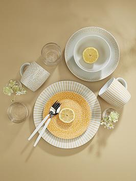 Product photograph of Waterside Betsy 20-piece Dinner Set In Yellow from very.co.uk