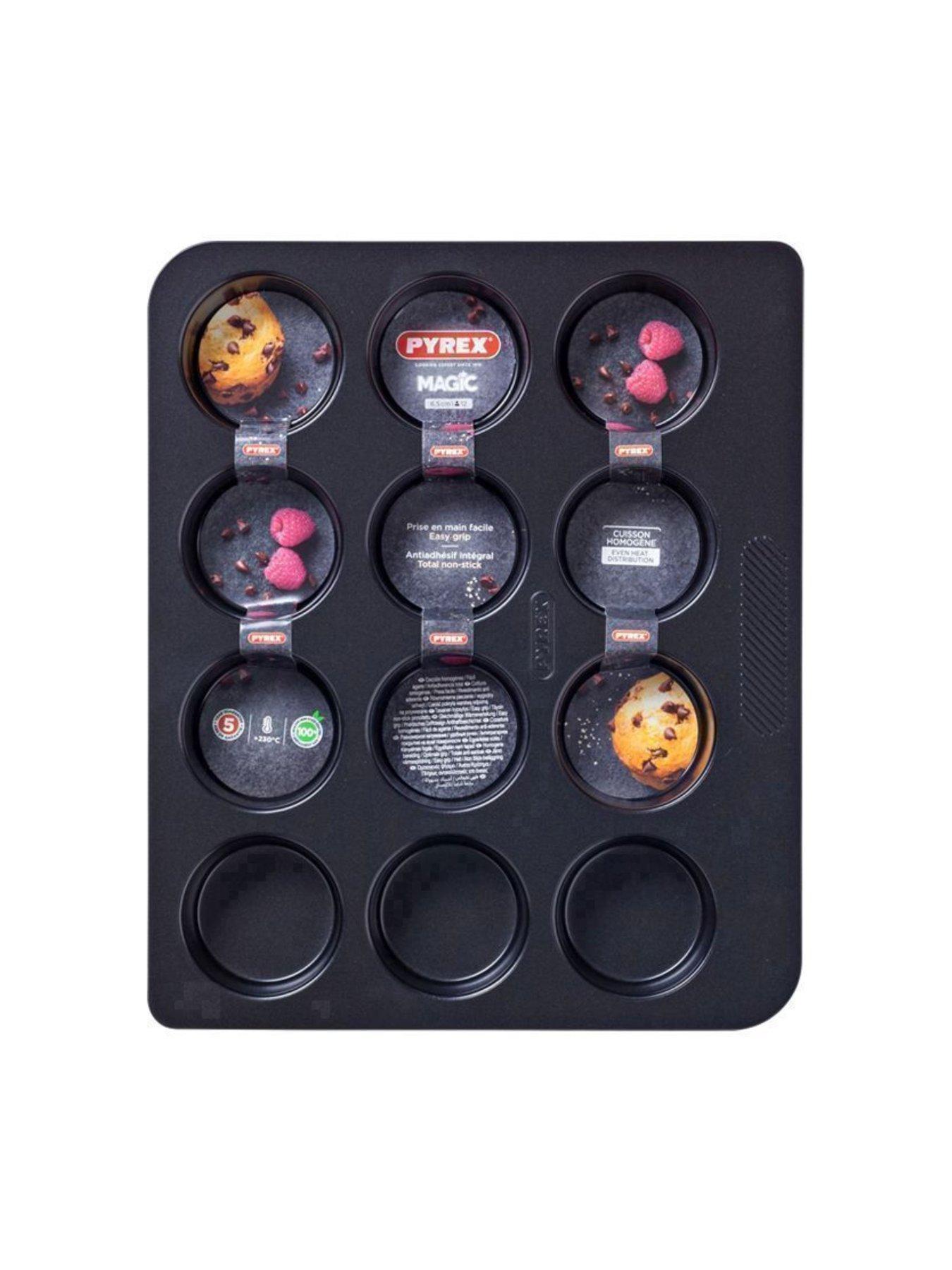 Product photograph of Pyrex Magic Metal Muffin Tray - 12 Cup from very.co.uk
