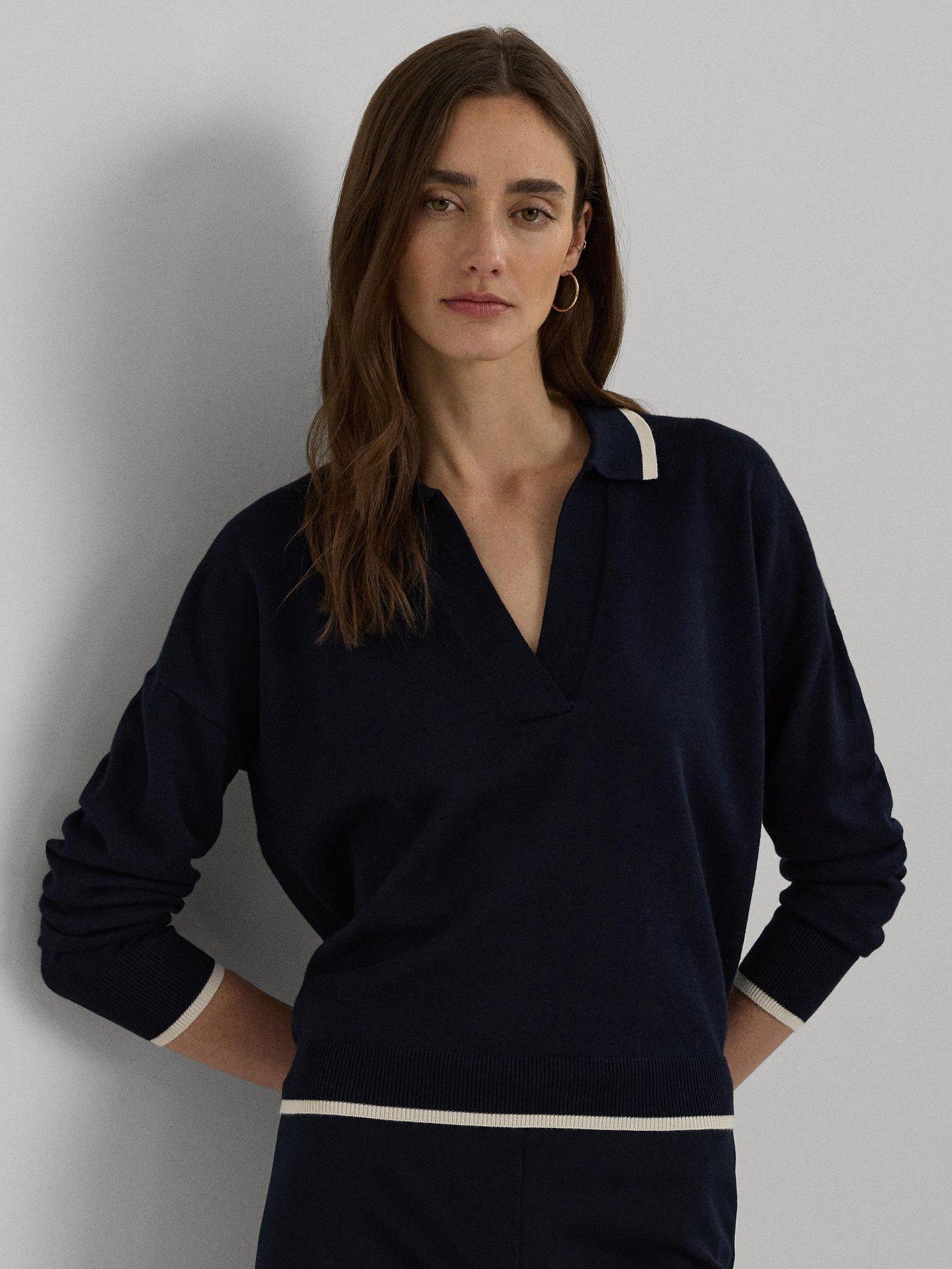undefined Florrie Long Sleeve Pullover - Navy