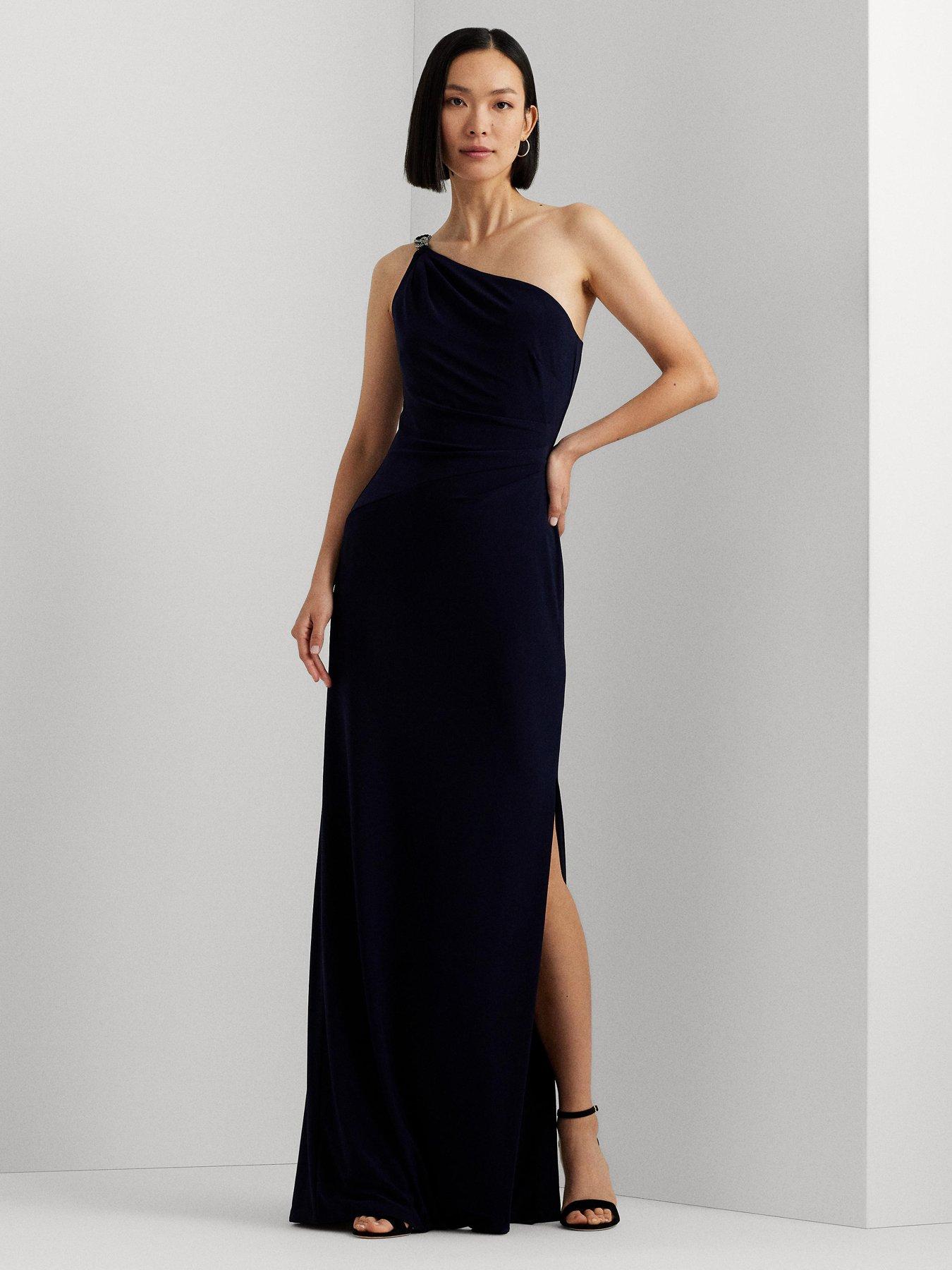 Lauren by Ralph Lauren Belina one Shoulder evening Dress Black Very