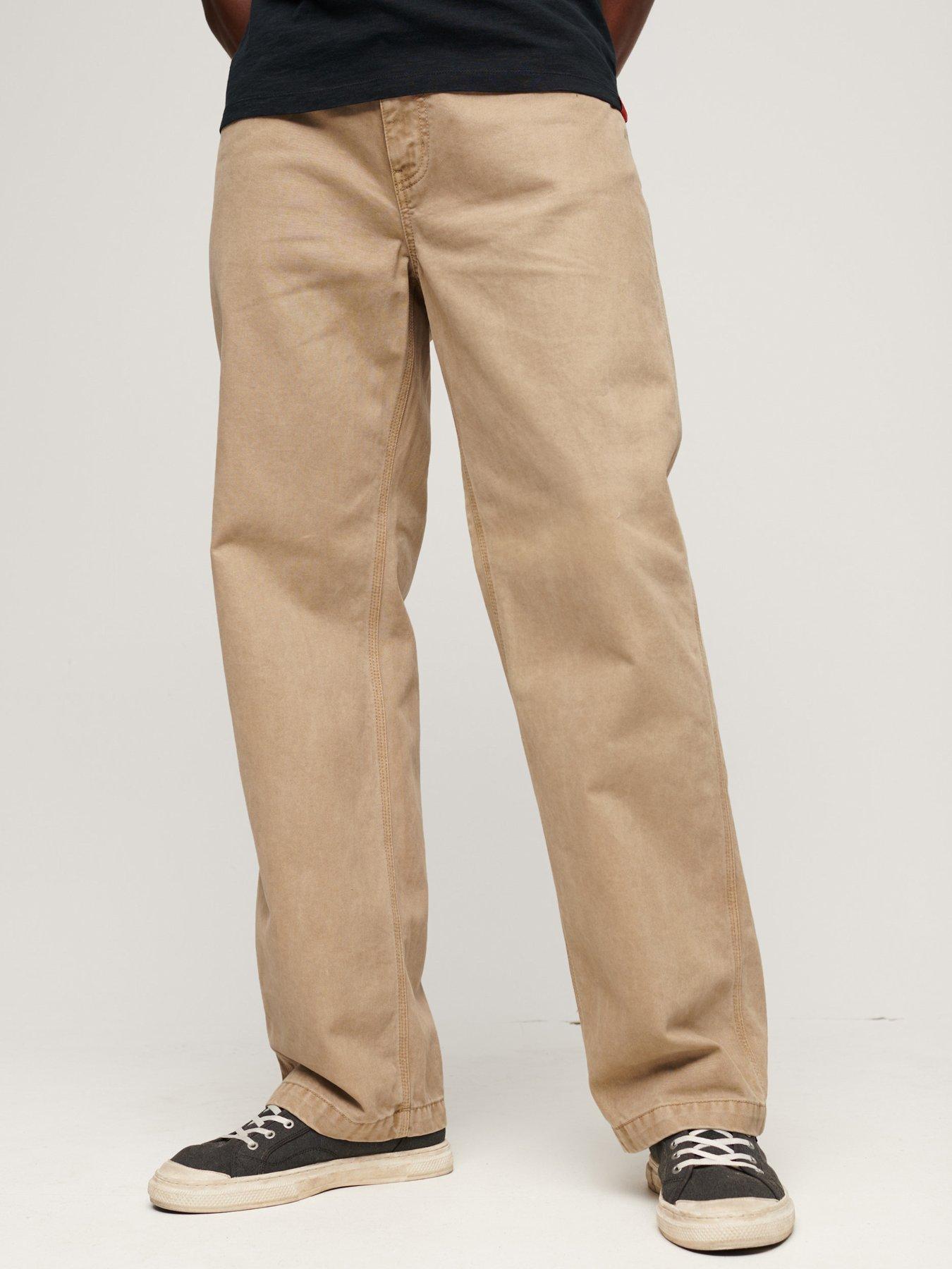 undefined 5 Pocket Work Relaxed Fit Trousers - Light Brown