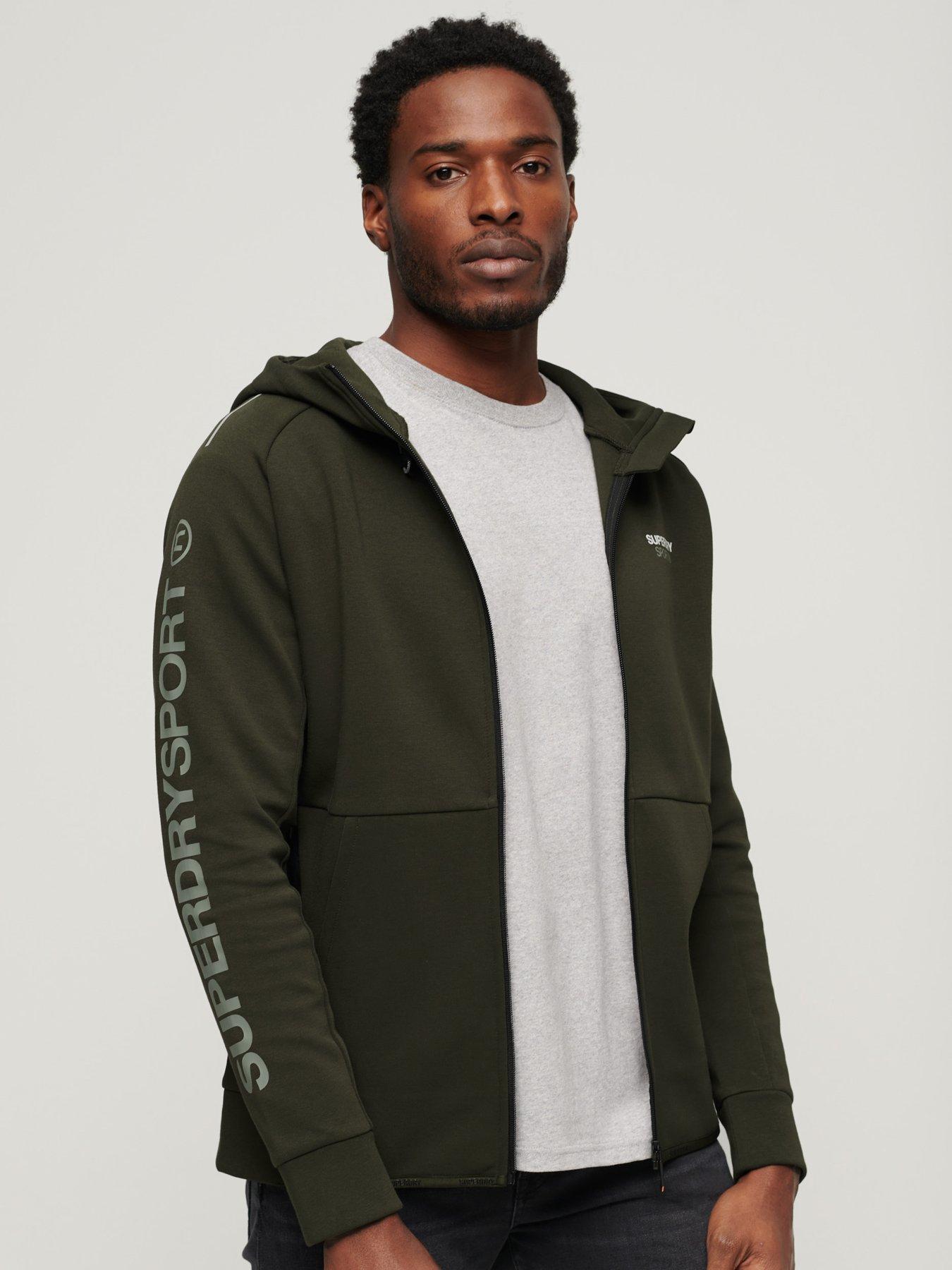 Khaki zip hoodie best sale