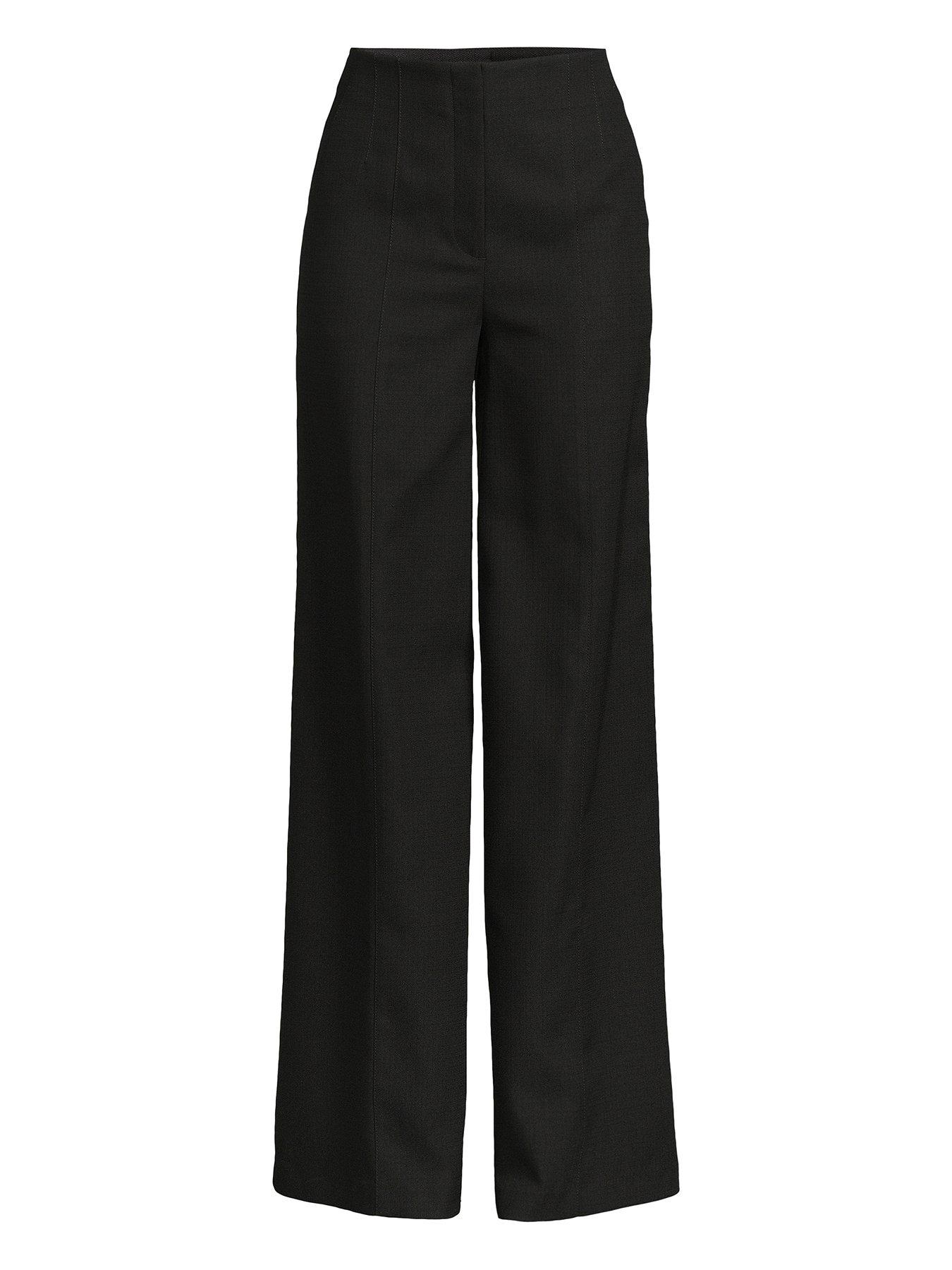 Image 3 of 3 of Michelle Keegan Premium 3 Piece Set&nbsp;Wide Leg Trousers - Black&nbsp;