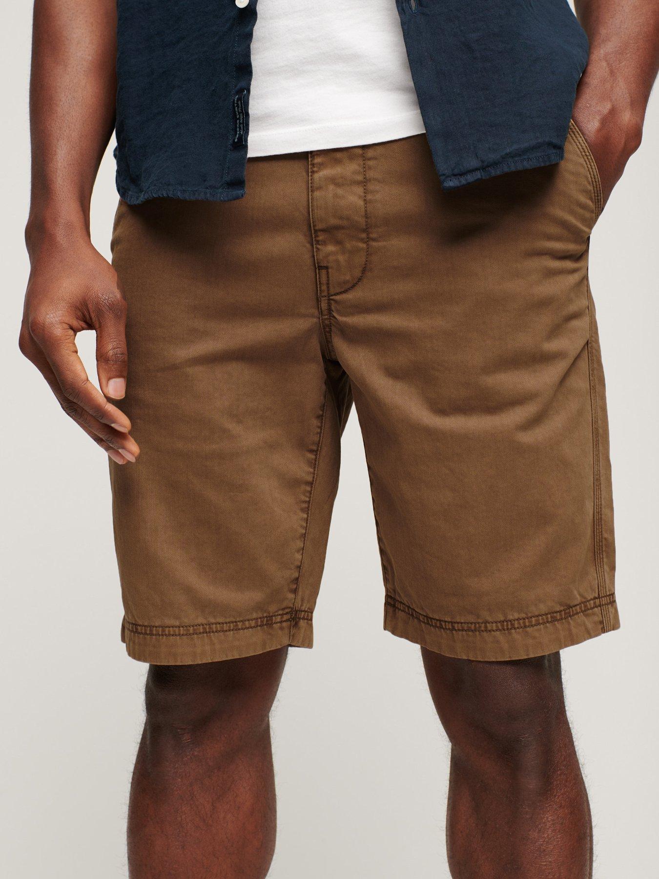 Brown chino hot sale shorts