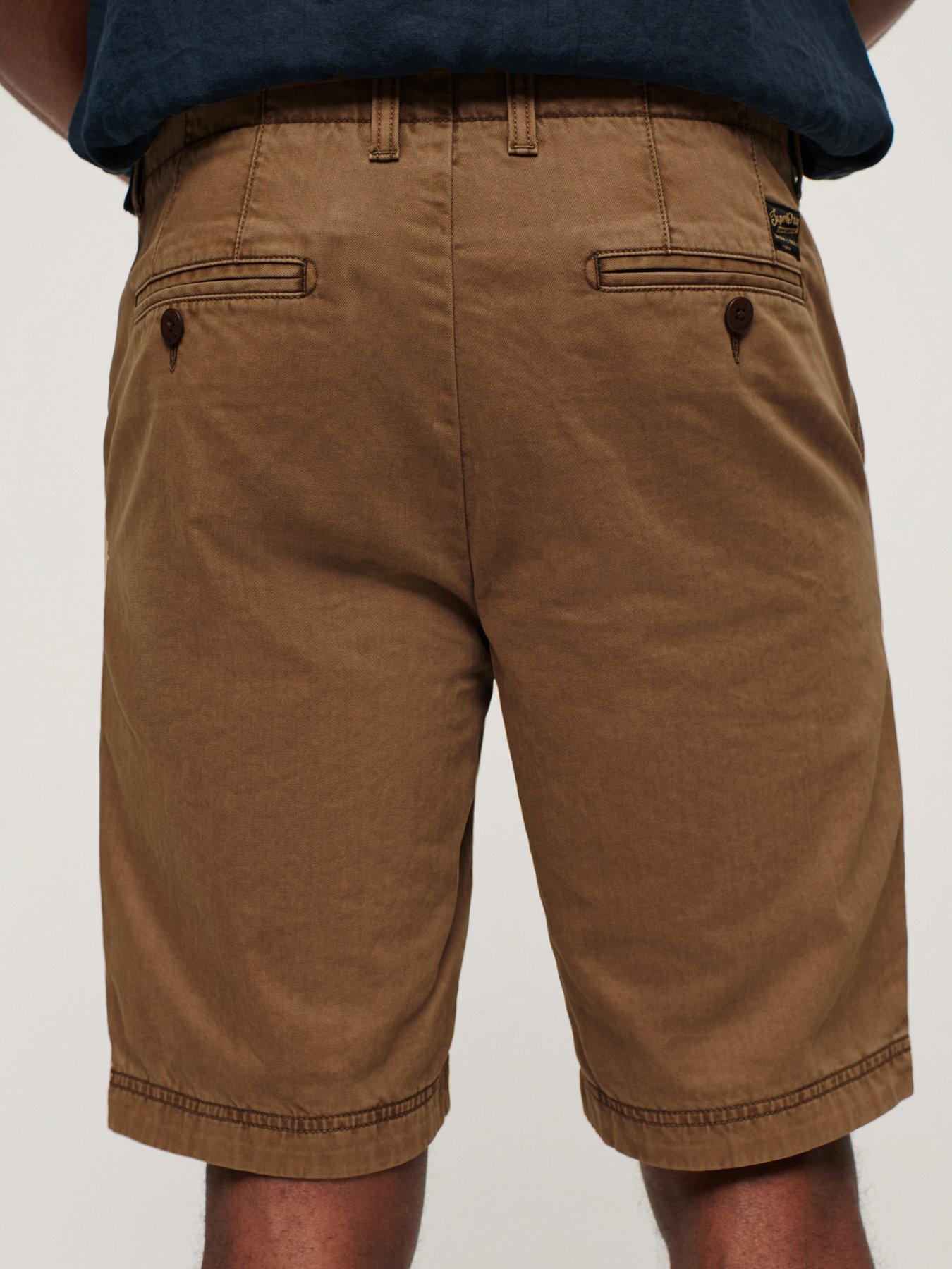 Mens brown chino outlet shorts