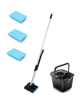 Product photograph of Addis Superdry Mop Cleaning Bundle - Superdry Mop 3x Refills Mop Pail from very.co.uk