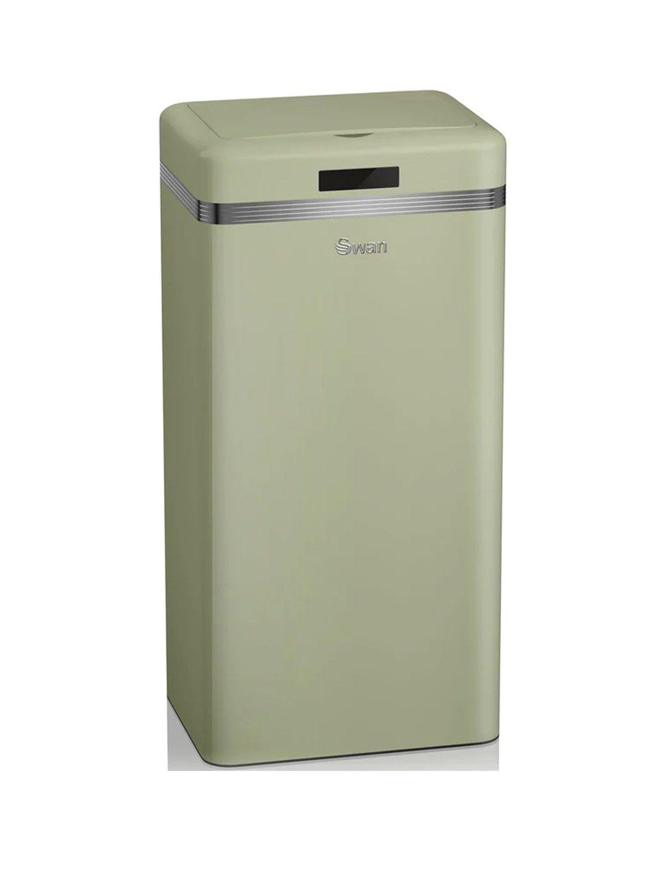 Swan Retro 45l Square Sensor Bin - Green