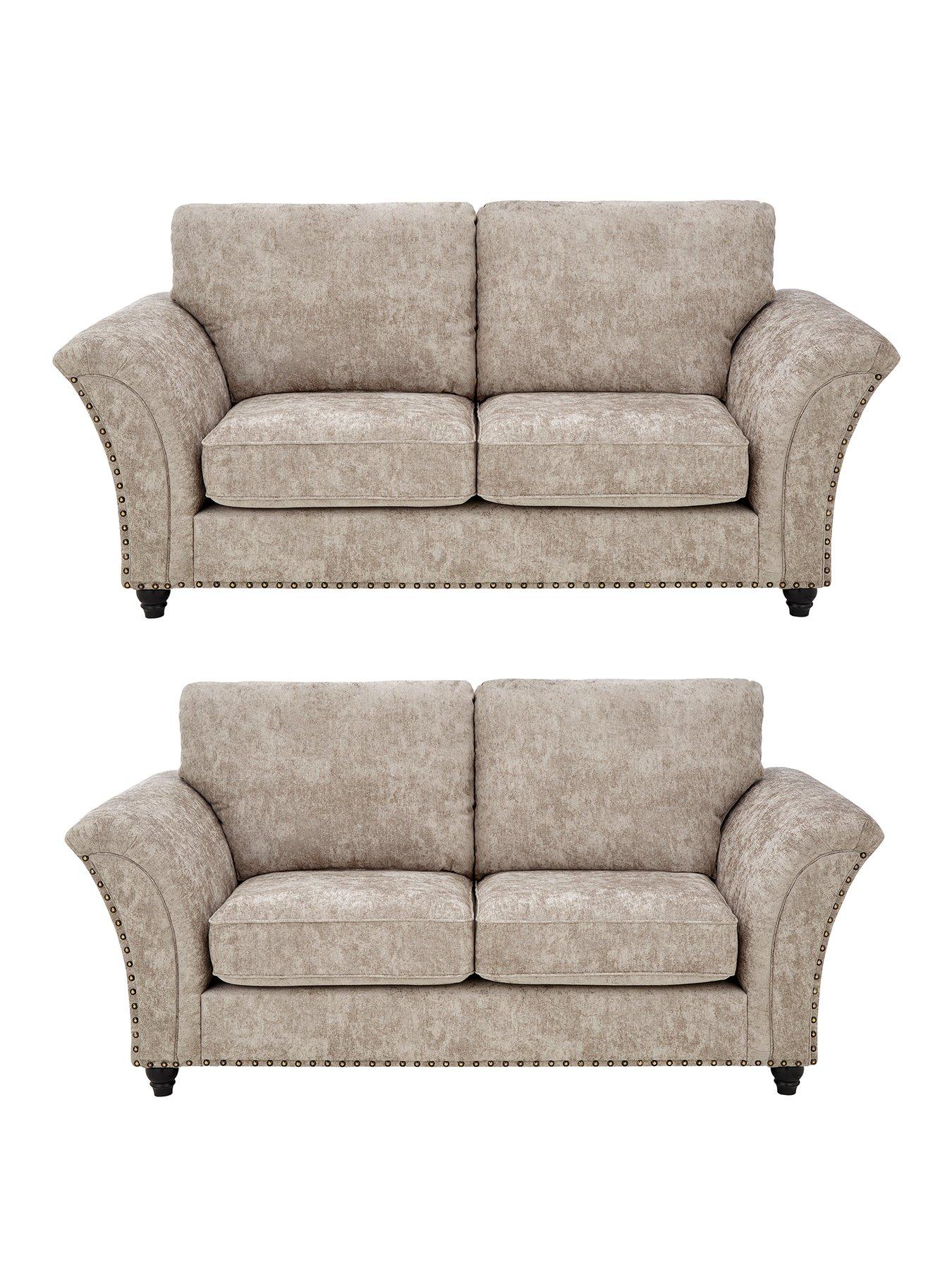 undefined Ariel 3 + 2 Seater Fabric Sofa Set (Buy  &  SAVE!) - Silver - FSC® Certified