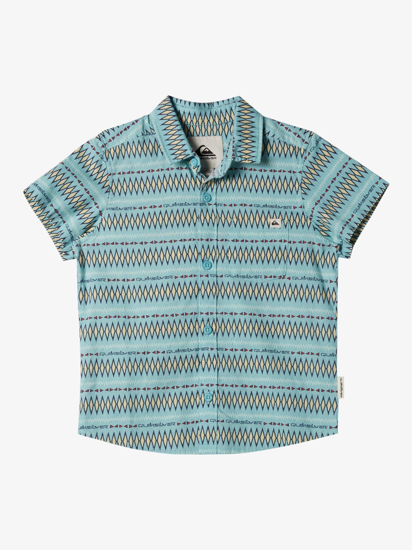 undefined Boys Vibrations Short Sleeve Shirt  - Blue Print