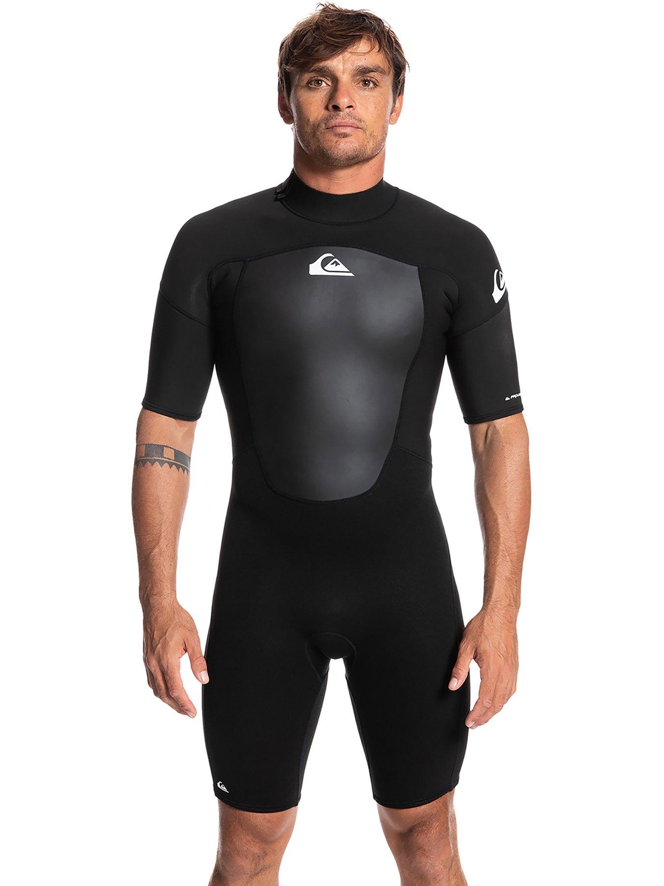 Image 1 of 6 of Quiksilver Mens 2/2 Prologue Short Sleeve Spring Wetsuit - Black