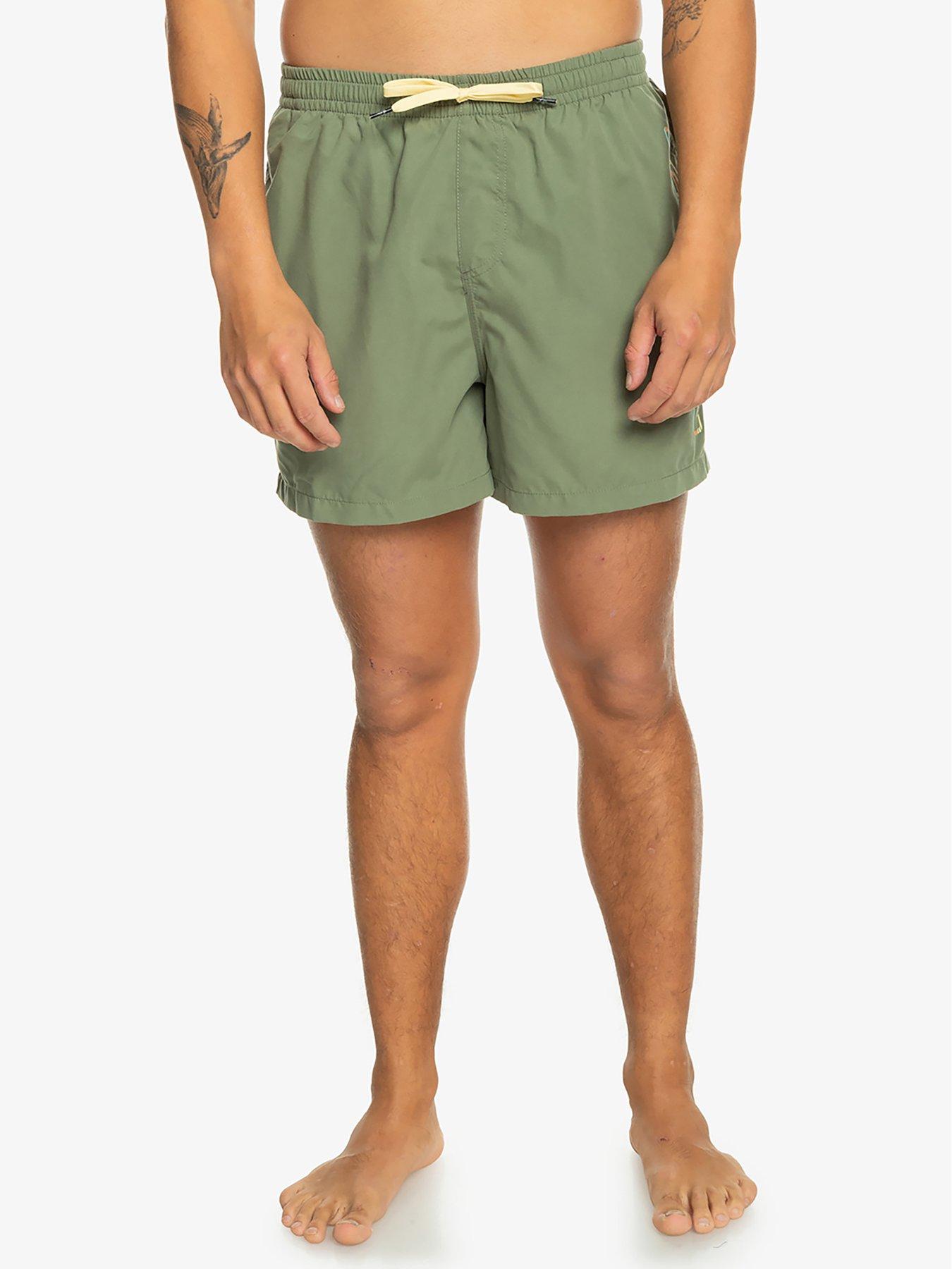 undefined Mens Behind Waves 15 Inch Swim Shorts  - Green