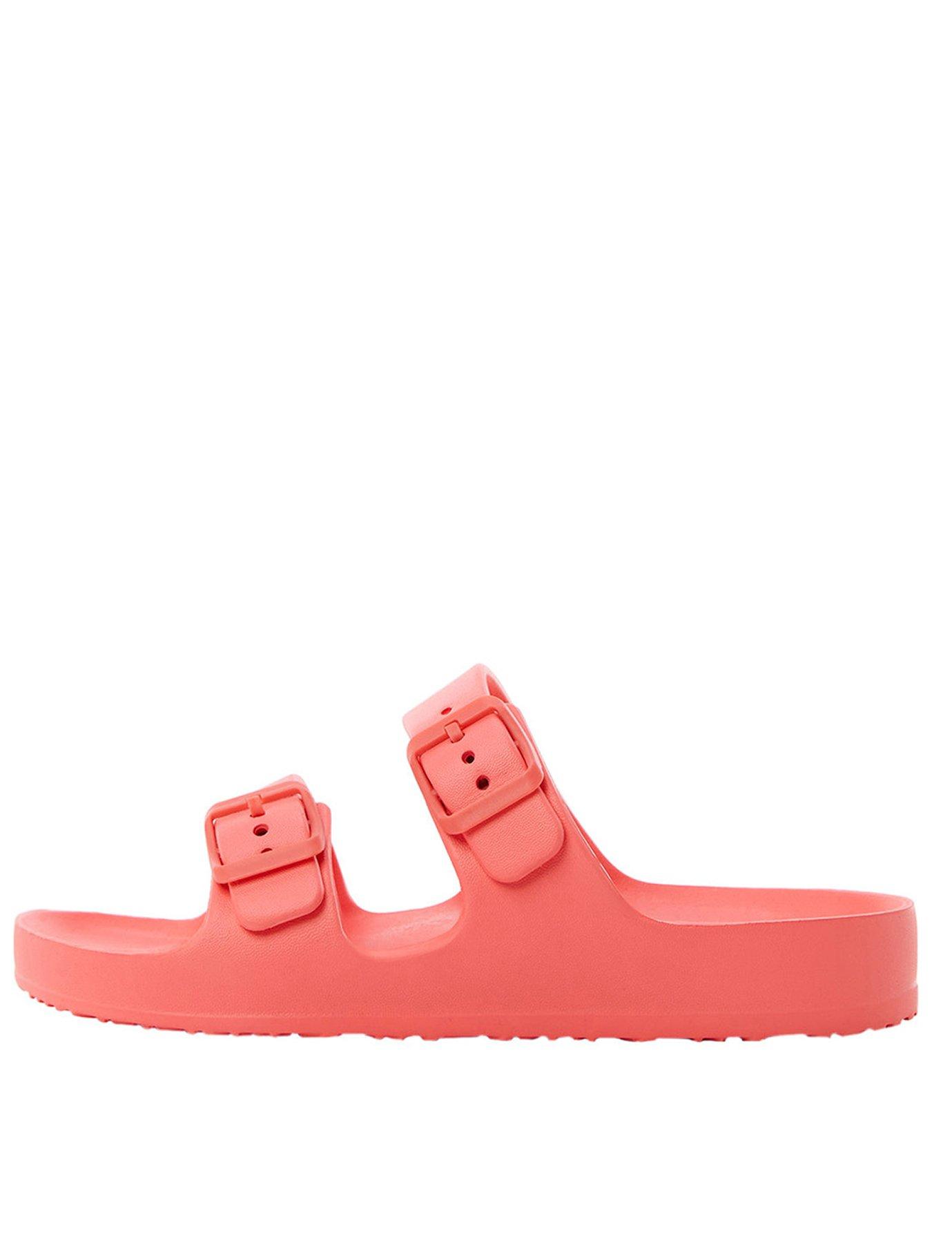 Bright red sandals shop