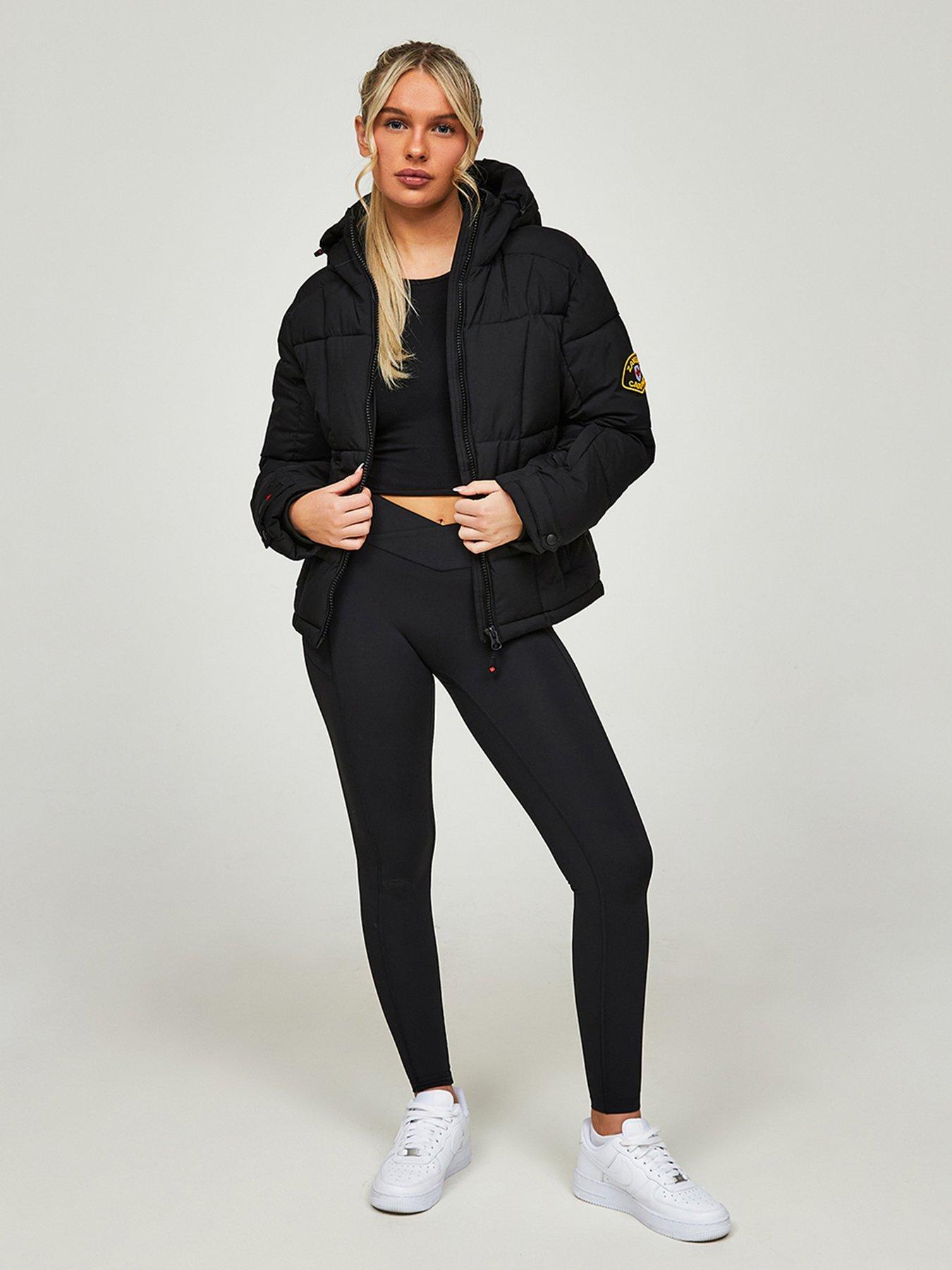 Image 3 of 6 of Zavetti Canada Guilia Cropped Padded Jacket - Black