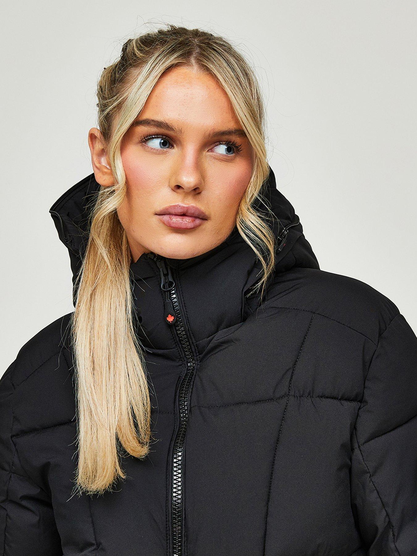 Image 5 of 6 of Zavetti Canada Guilia Cropped Padded Jacket - Black