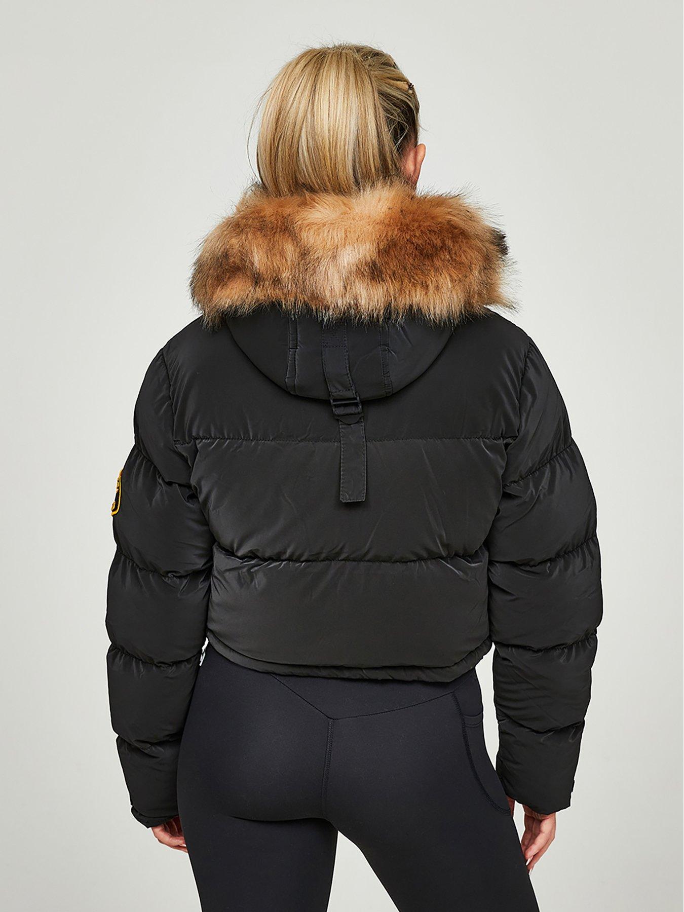 Image 2 of 6 of Zavetti Canada Bellucci 20 Cropped Padded Jacket - Black