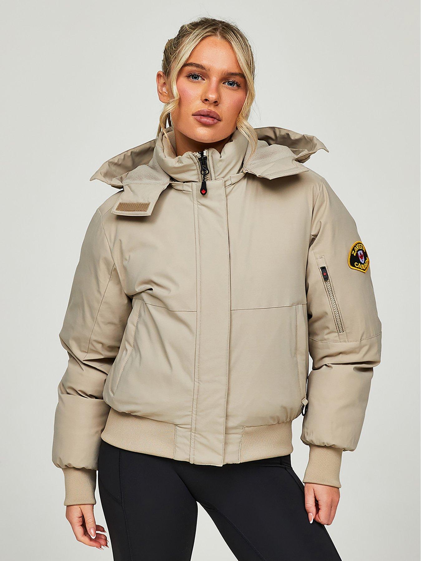 Beige jacket with hood hotsell