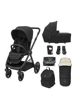 Maxi-Cosi Oxford 7 Piece Essential Bundle Twillic Black (Stroller, Carrycot, Back Pack, Footmuff, Cupholder, Crs Adapers & Raincover)