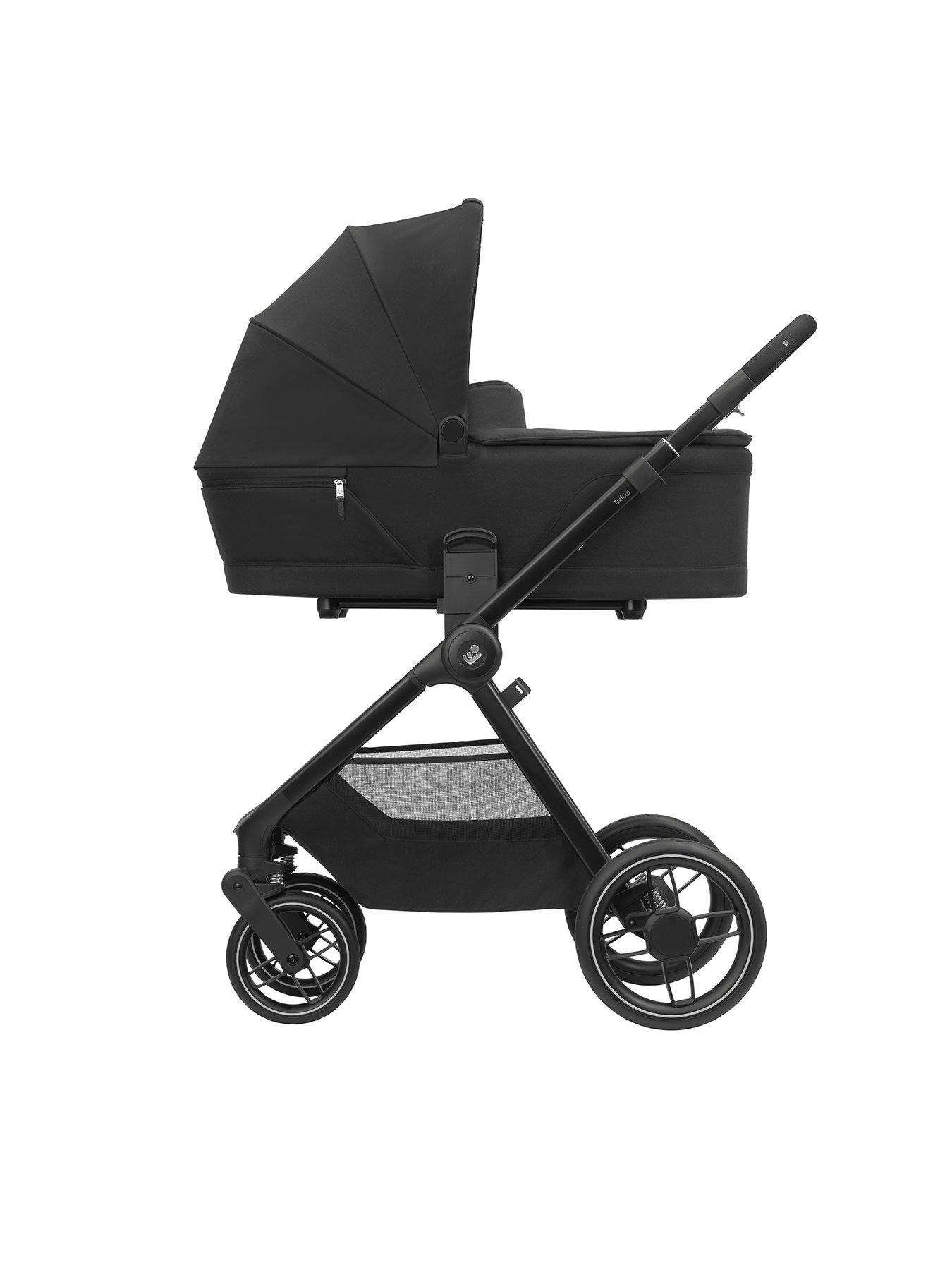 Image 2 of 8 of Maxi-Cosi Oxford 7 Piece Essential Bundle Twillic Black (Stroller, Carrycot, Back Pack, Footmuff, Cupholder, CRS Adapters &amp; Raincover)