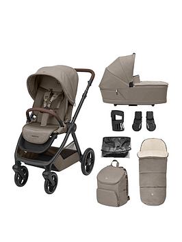 Maxi-Cosi Oxford 7 Piece Essential Bundle Twillic Truffle (Stroller, Carrycot, Back Pack, Footmuff, Cupholder, Crs Adapers & Raincover)