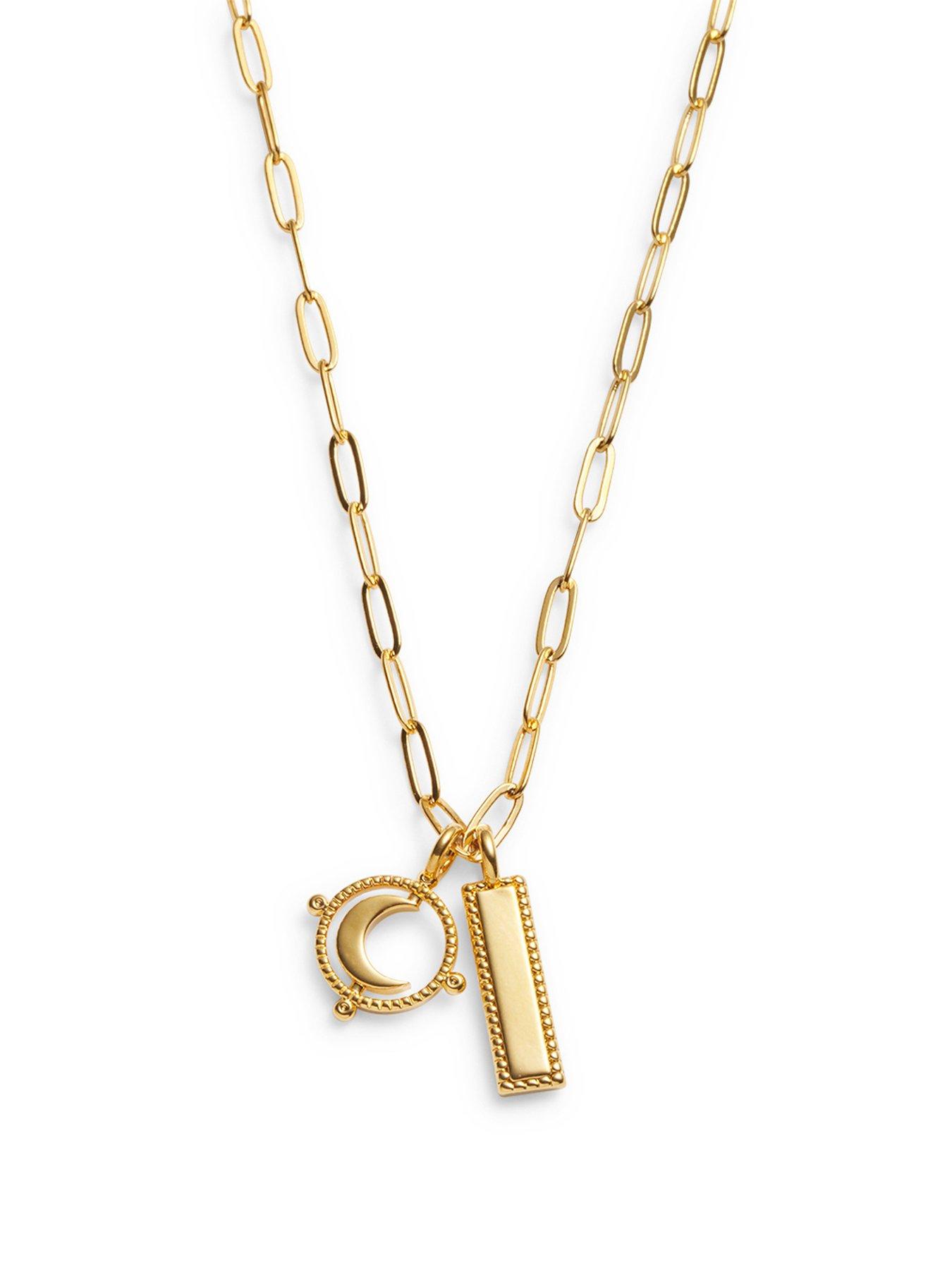 Image 3 of 5 of Katie Loxton To The Moon And Back Waterproof Gold Charm Necklace