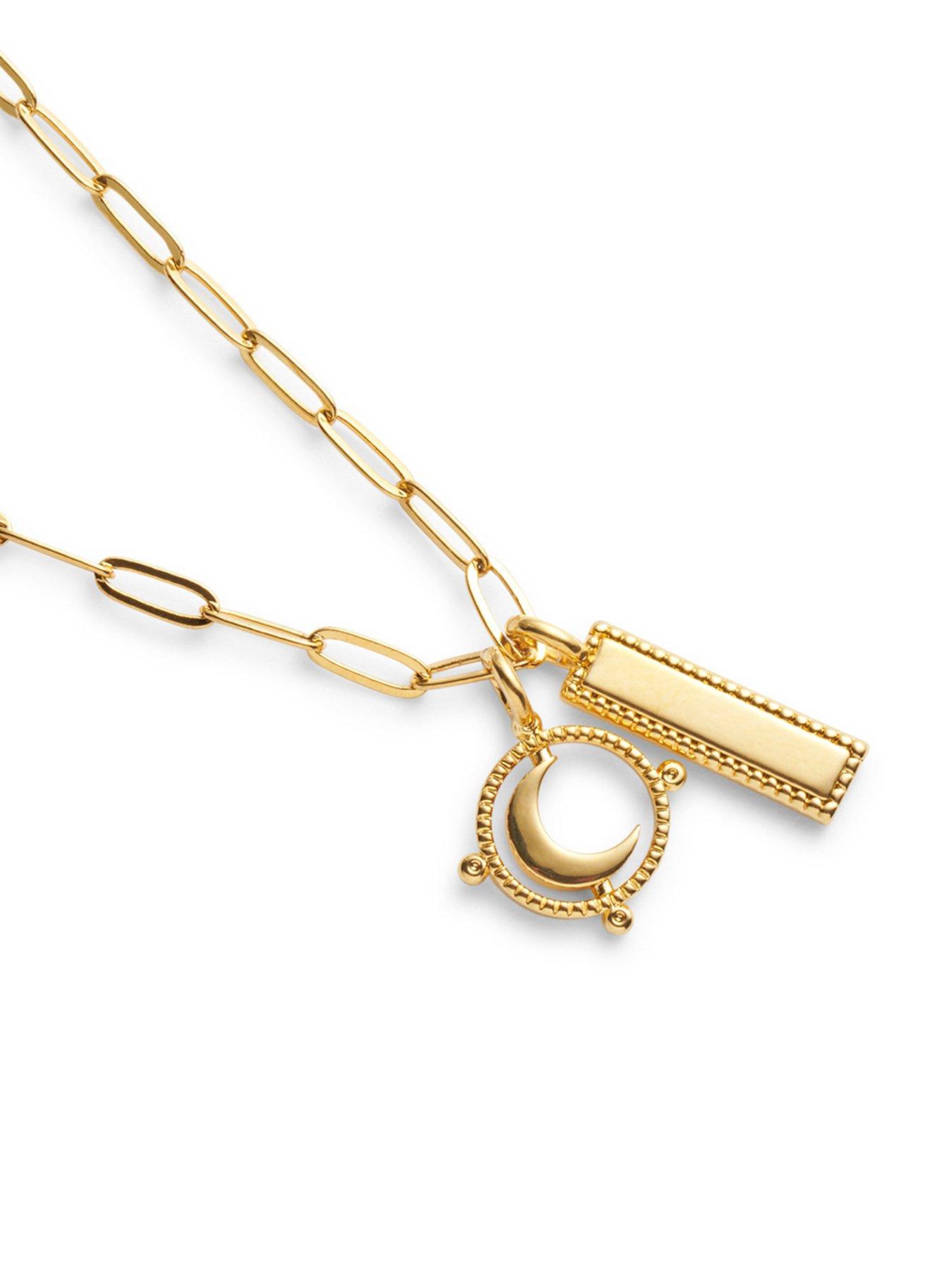 Image 4 of 5 of Katie Loxton To The Moon And Back Waterproof Gold Charm Necklace