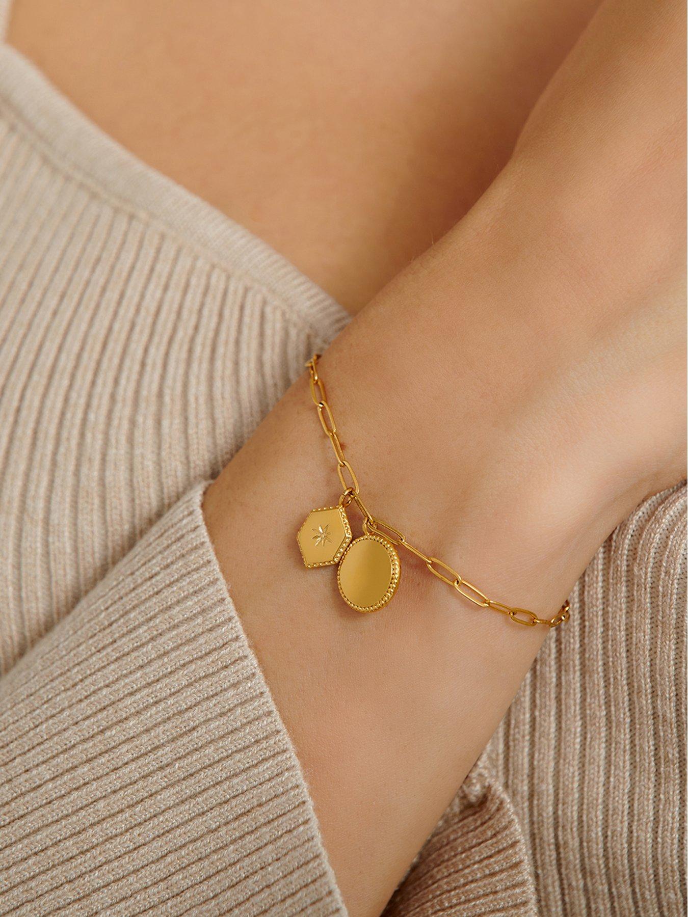 Image 2 of 5 of Katie Loxton Soul Sister Waterproof Gold Charm Bracelet