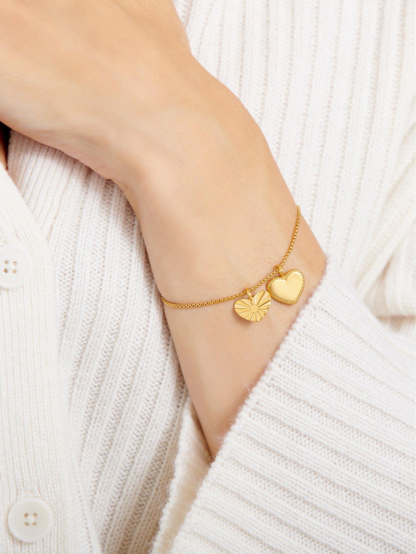 Katie Loxton Love Above All Waterproof Gold Charm Bracelet Very