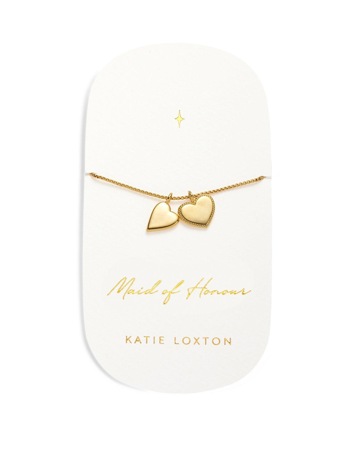 Product photograph of Katie Loxton Maid Of Honour Waterproof Gold Bridal Charm Bracelet from very.co.uk