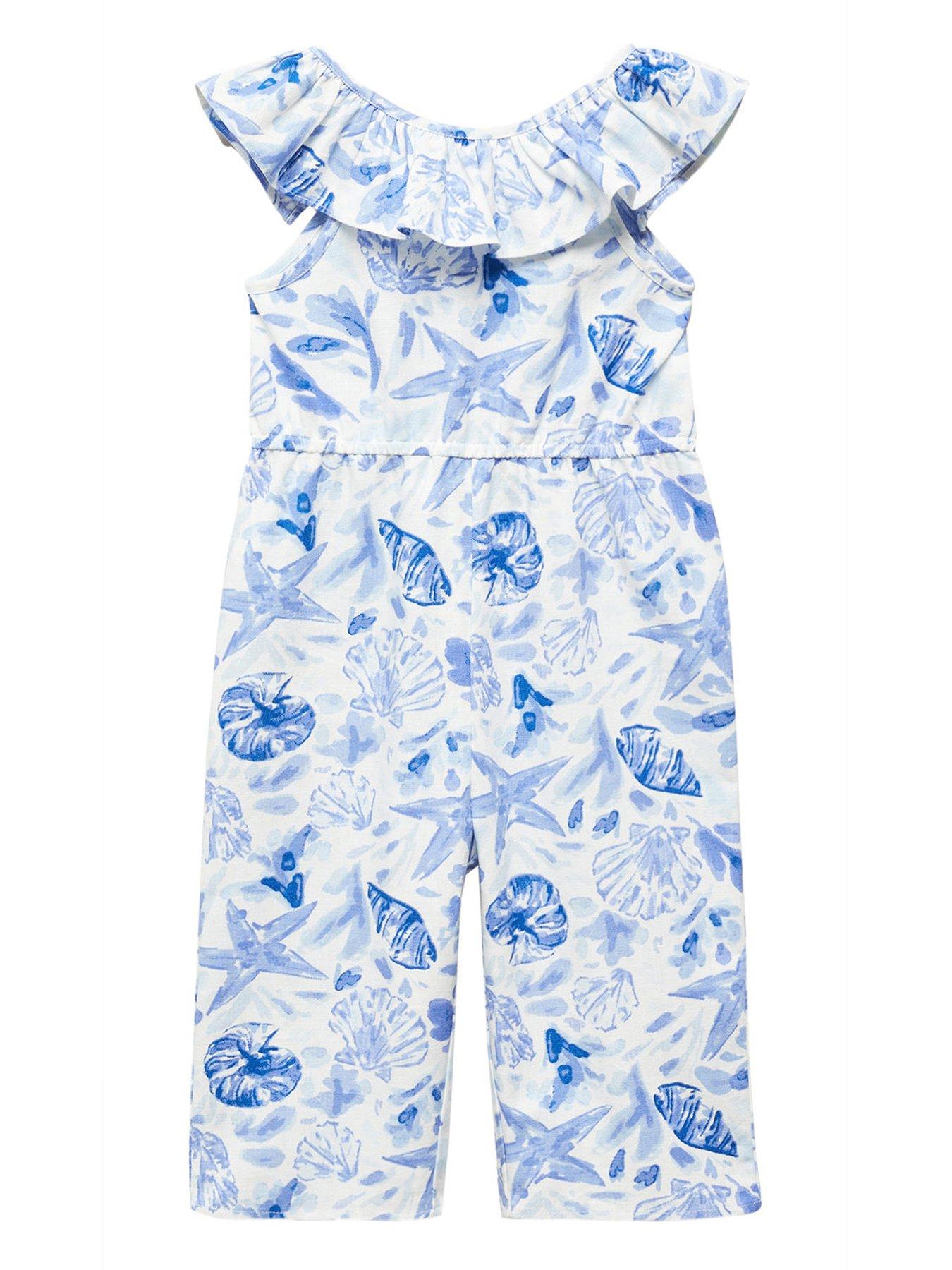 mango-younger-girls-shell-print-jumpsuit-blue