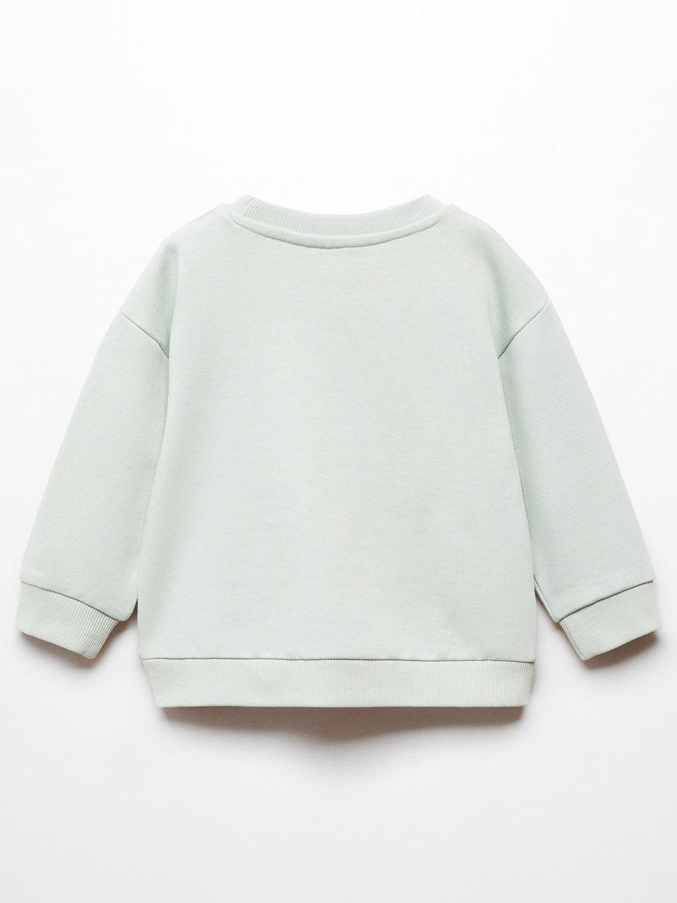 Mango Younger Boys Interactive Animal Sweat Top - Aqua | Very.co.uk