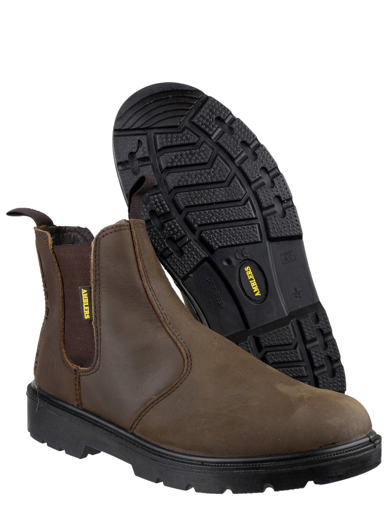 Amblers Mens Safety 128 Brown Greasy Dealer Boots - Brown | Very.co.uk