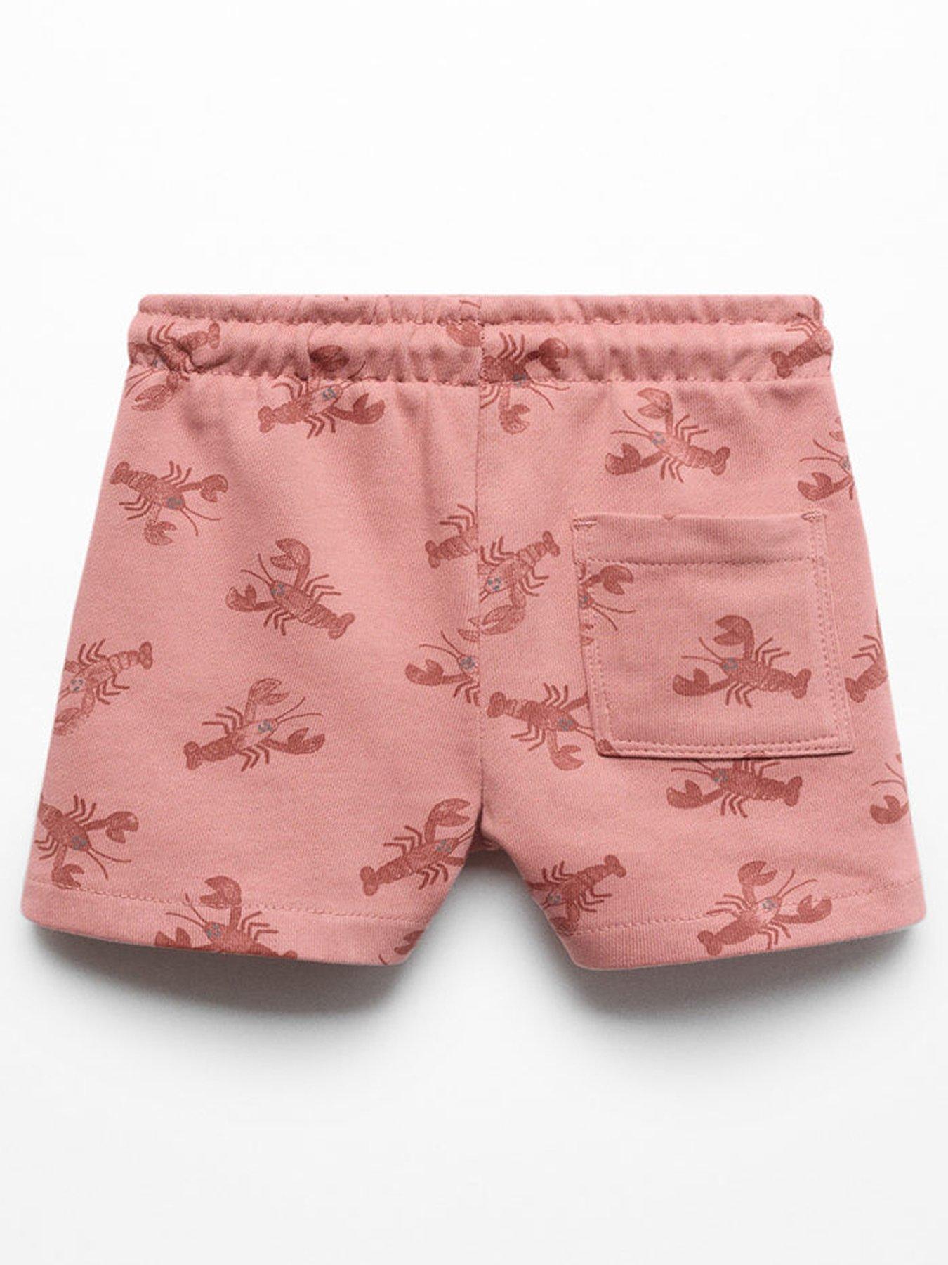 Younger Boys Lobster Print Jersey Shorts Pink