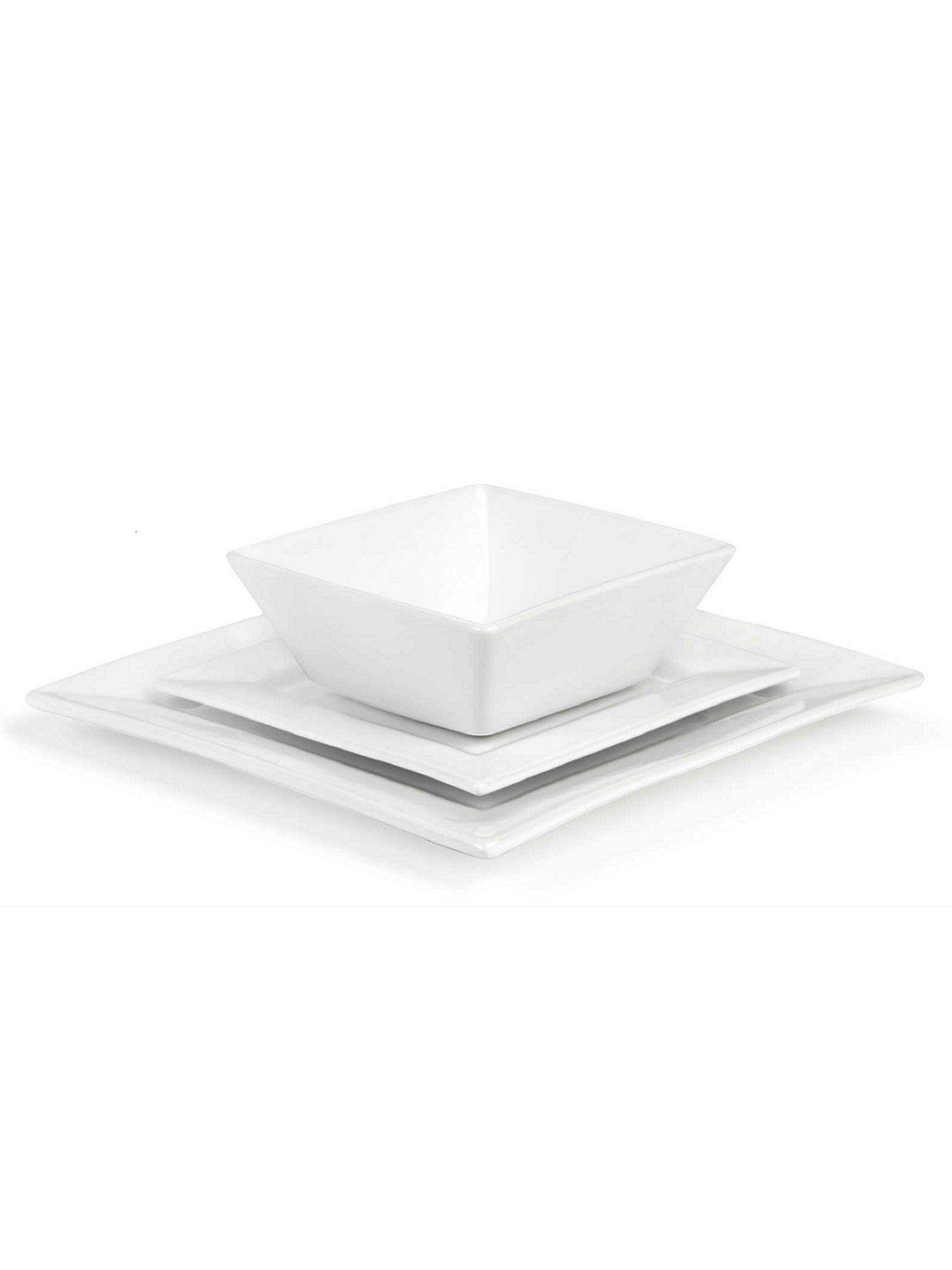 Image 3 of 3 of WATERSIDE Soho White 12-Piece Dinner Set