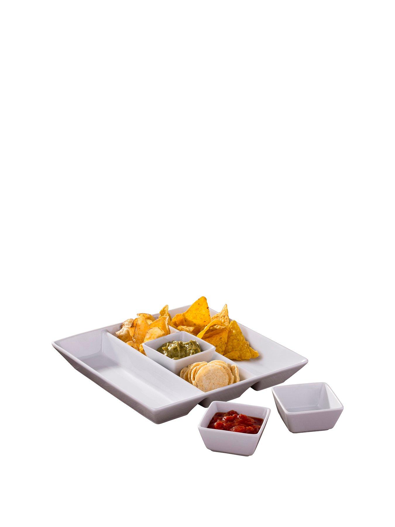 Image 2 of 2 of WATERSIDE Chip &amp; Dip Serving Tray Set