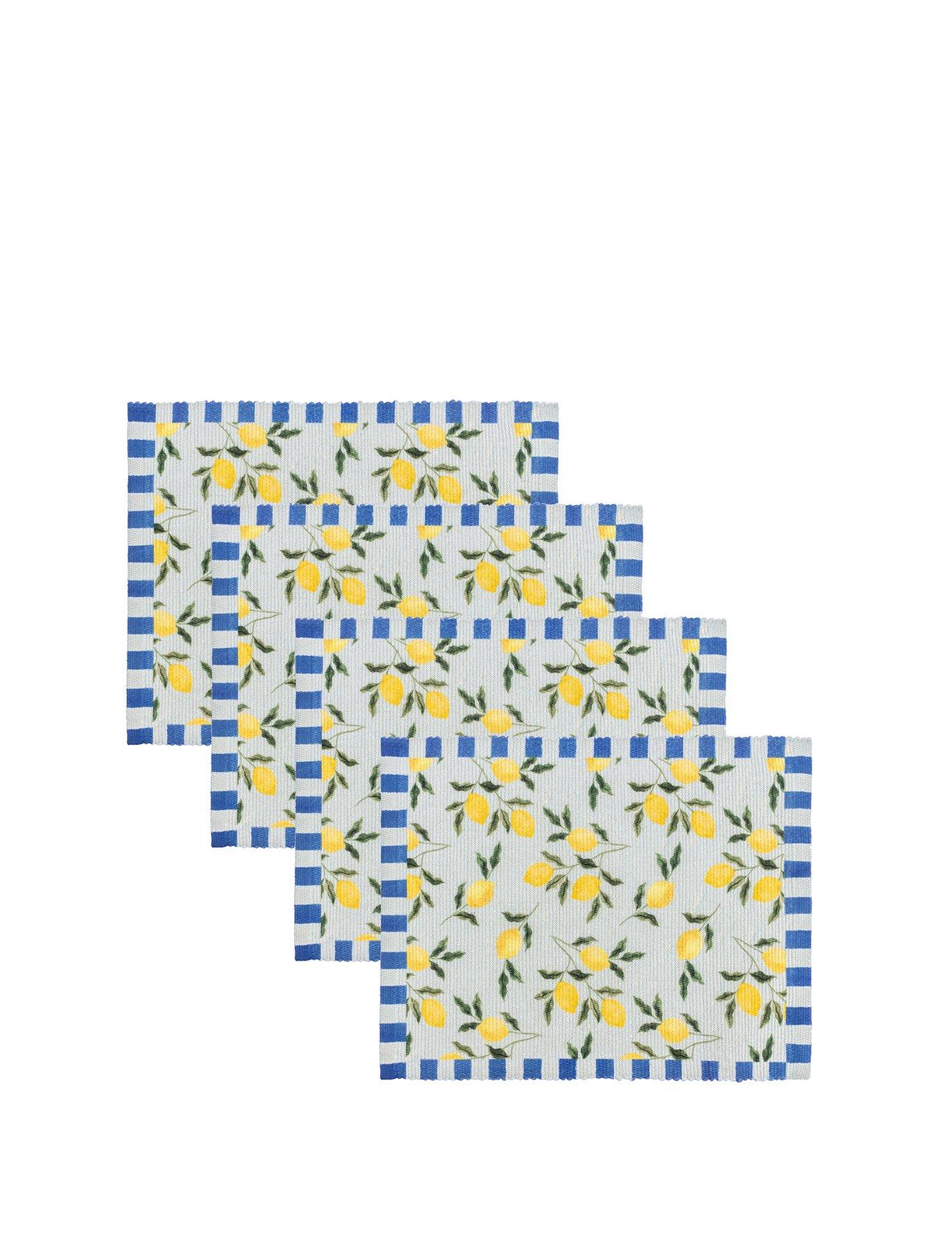 Product photograph of Furn Lemons Set Of 4 Indoor Outdoor Placemats from very.co.uk