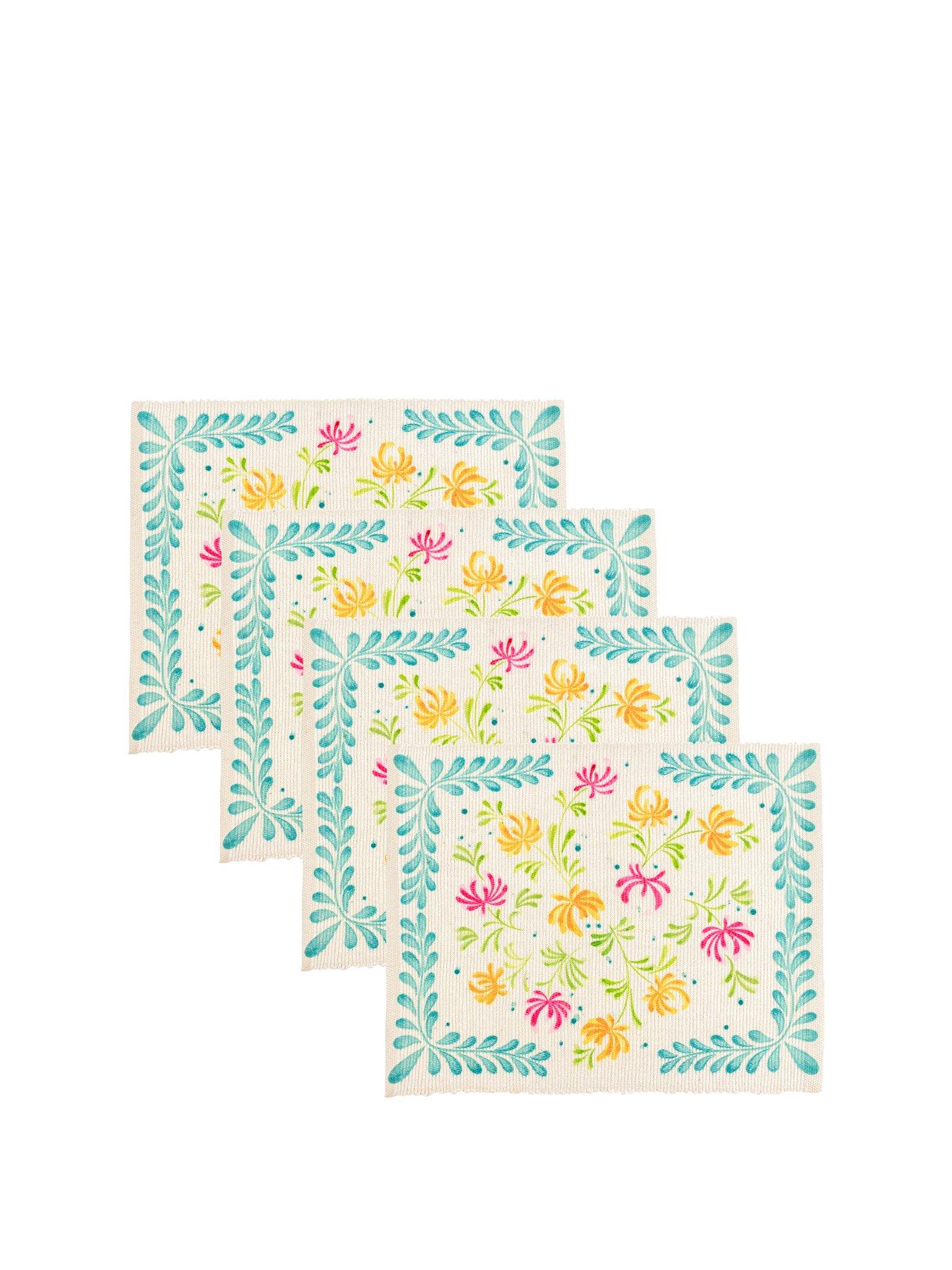 Product photograph of Furn Honeysuckle Set Of 4 Indoor Outdoor Placemats from very.co.uk