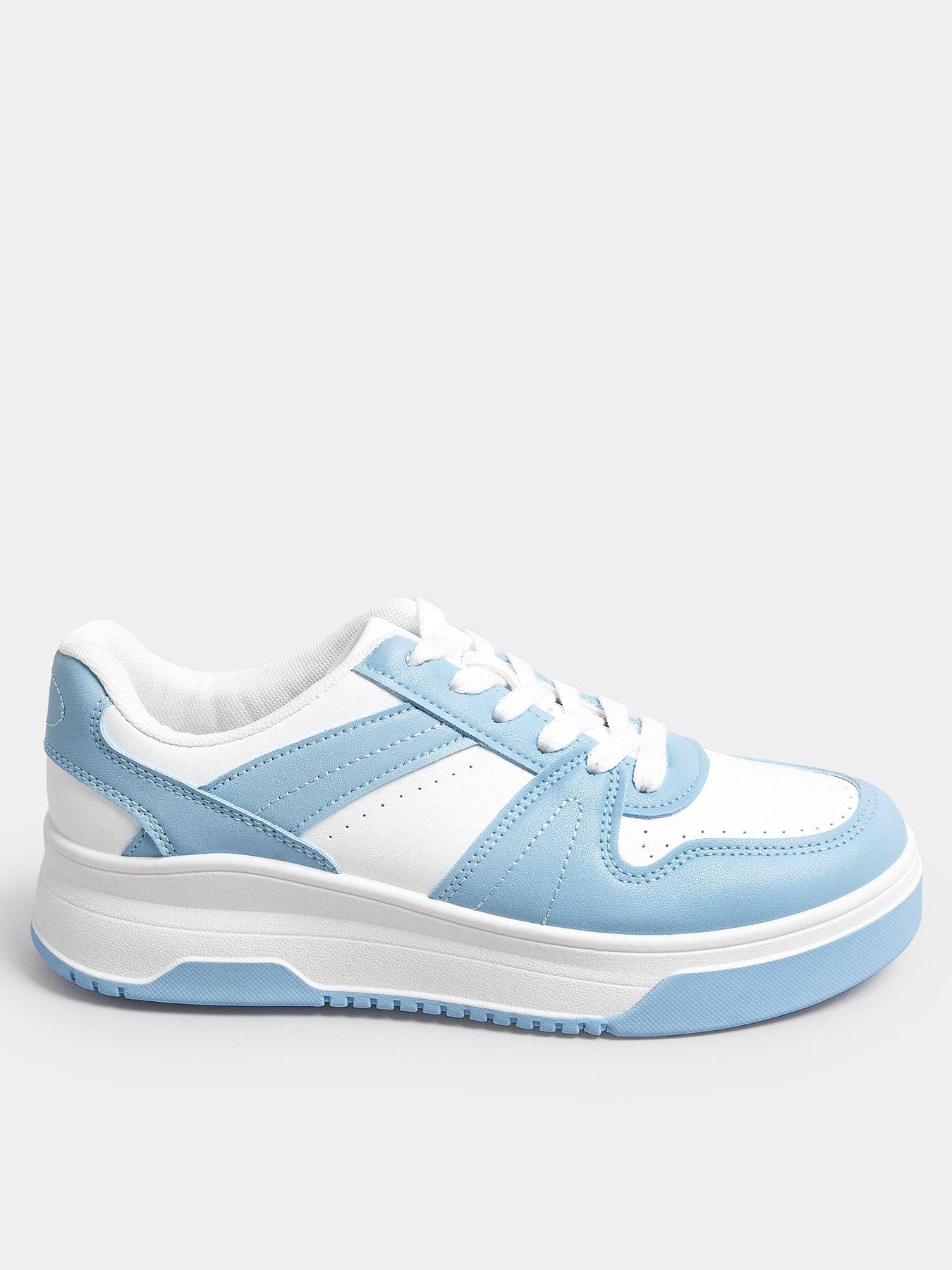 Yours Extra Wide Fit Chunky Skate Trainer Blue