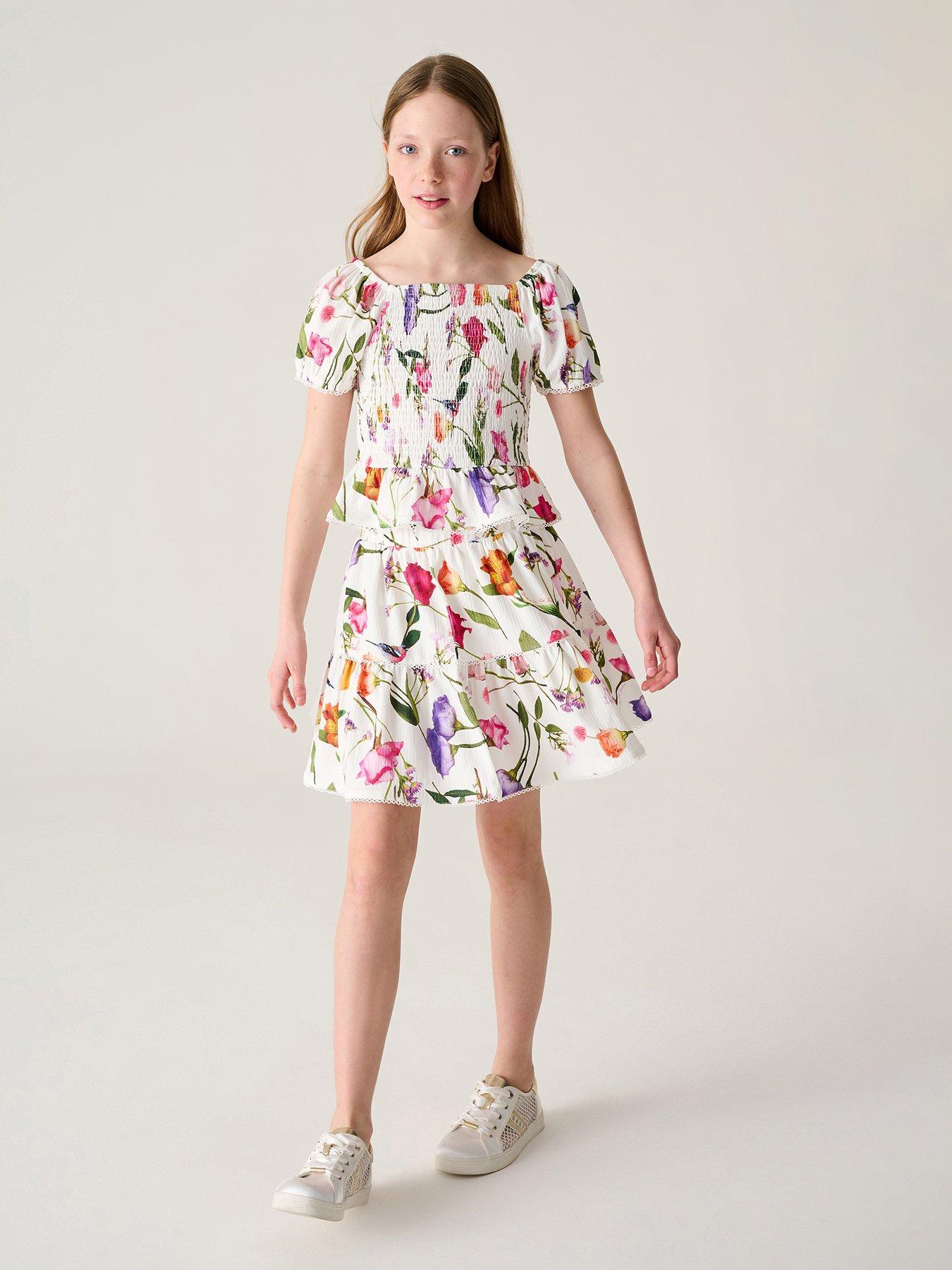 Ted Baker Baker By Ted Baker Citrus Bloom Shirred Skirt Set - White ...