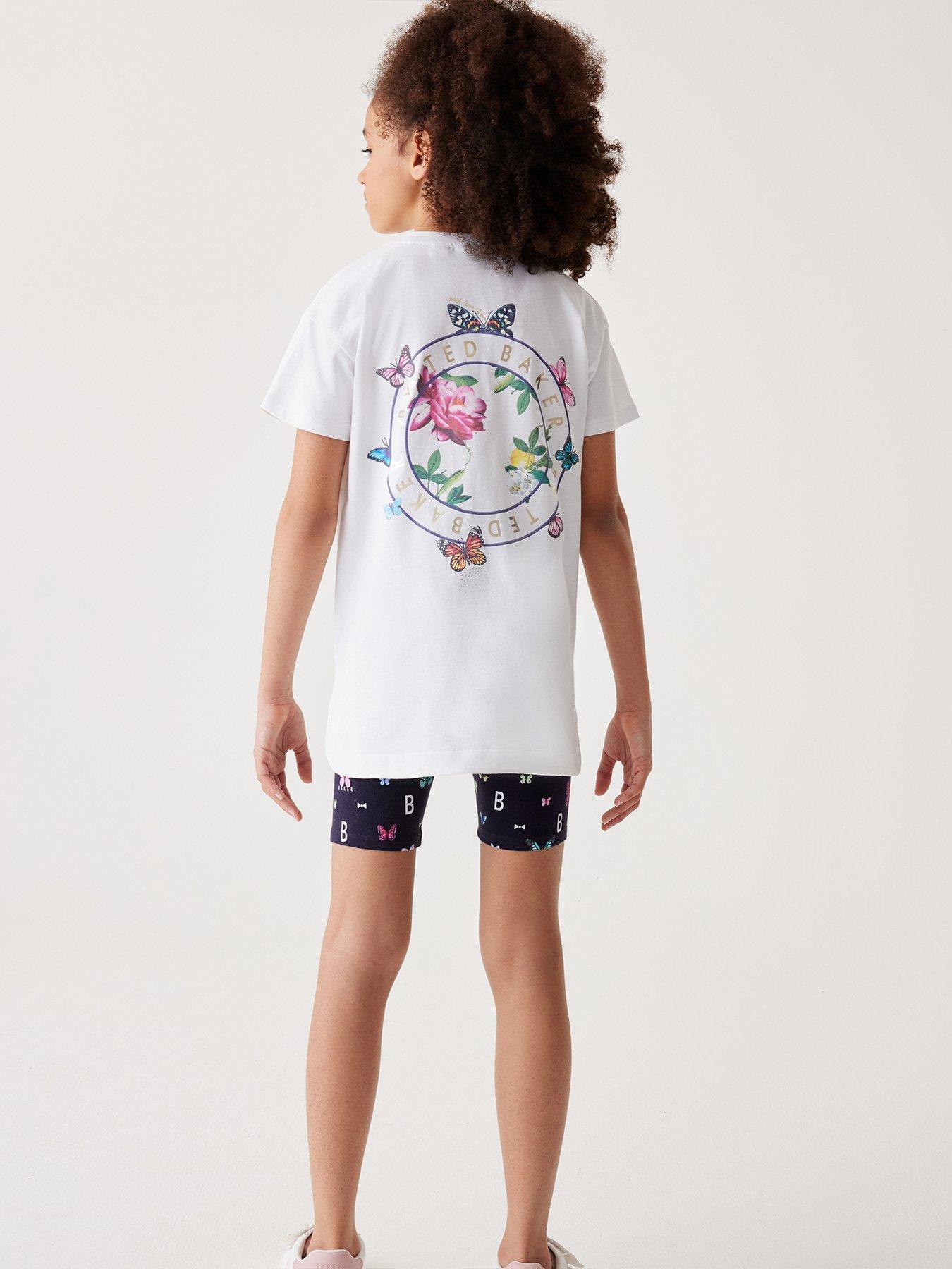 Image 2 of 5 of Ted Baker Baker By Ted Baker Butterfly Graphic Cycling Short Set - Multi